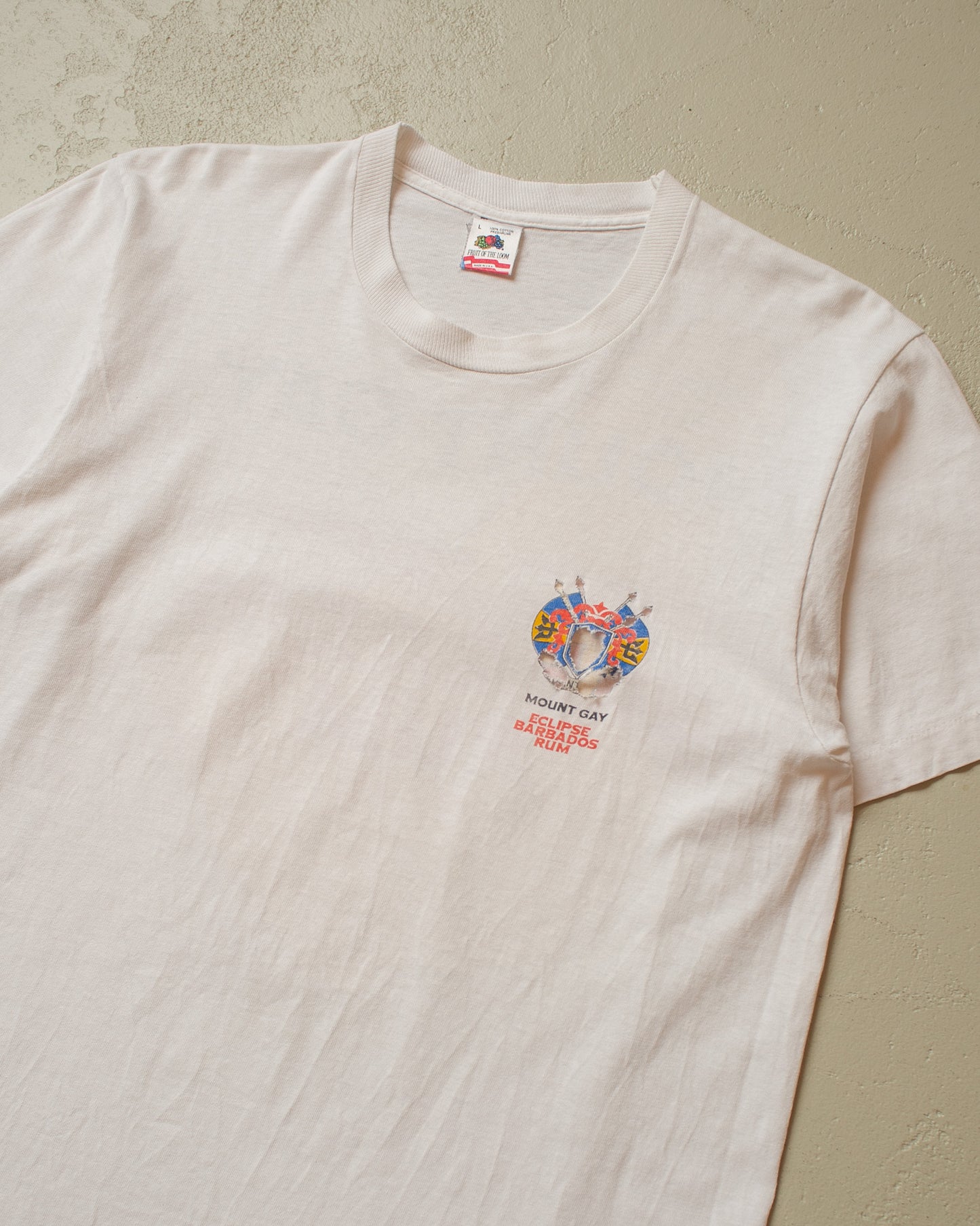 1990s Mount Gay Barbados Rum T-shirt white - M/L