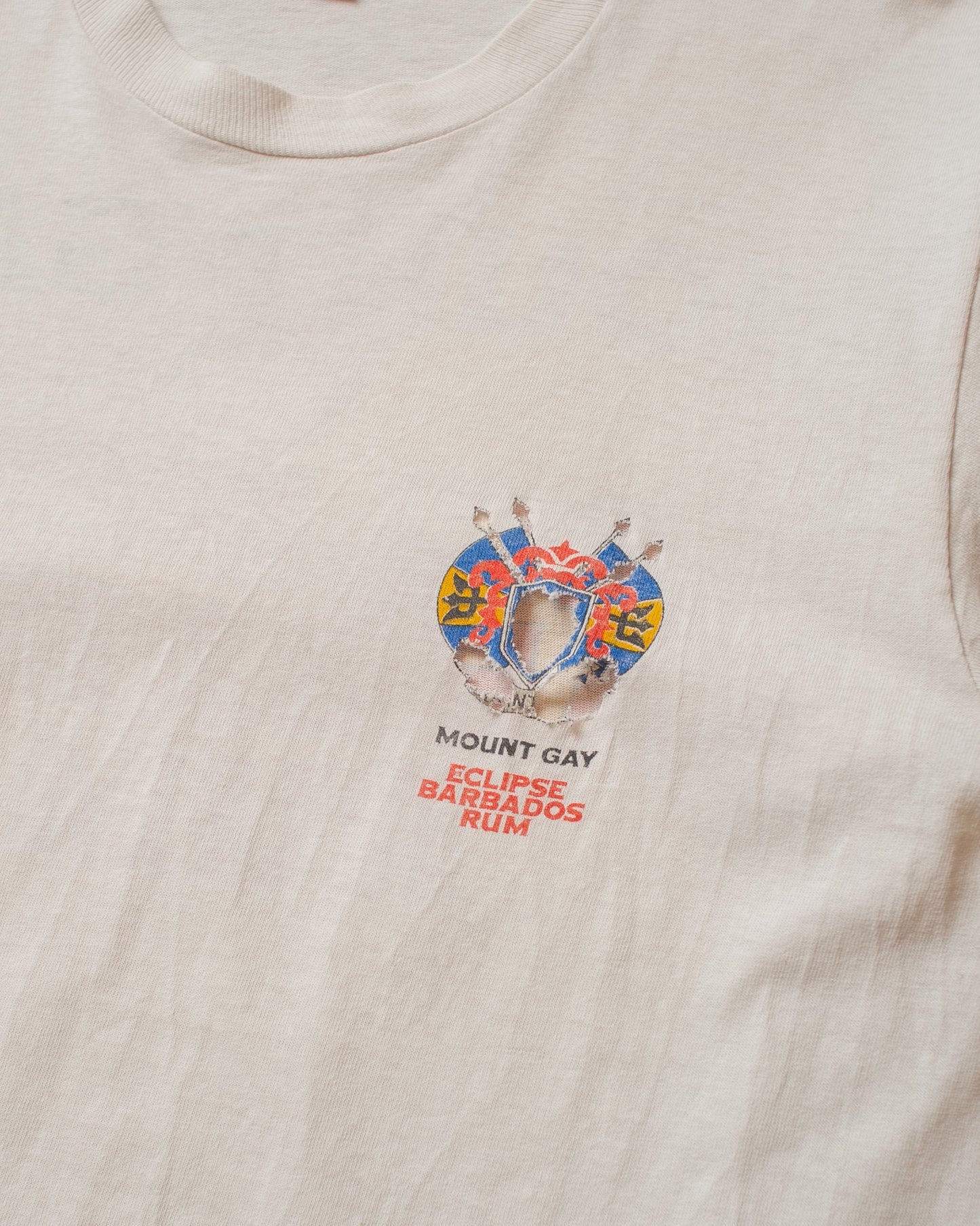 1990s Mount Gay Barbados Rum T-shirt white - M/L
