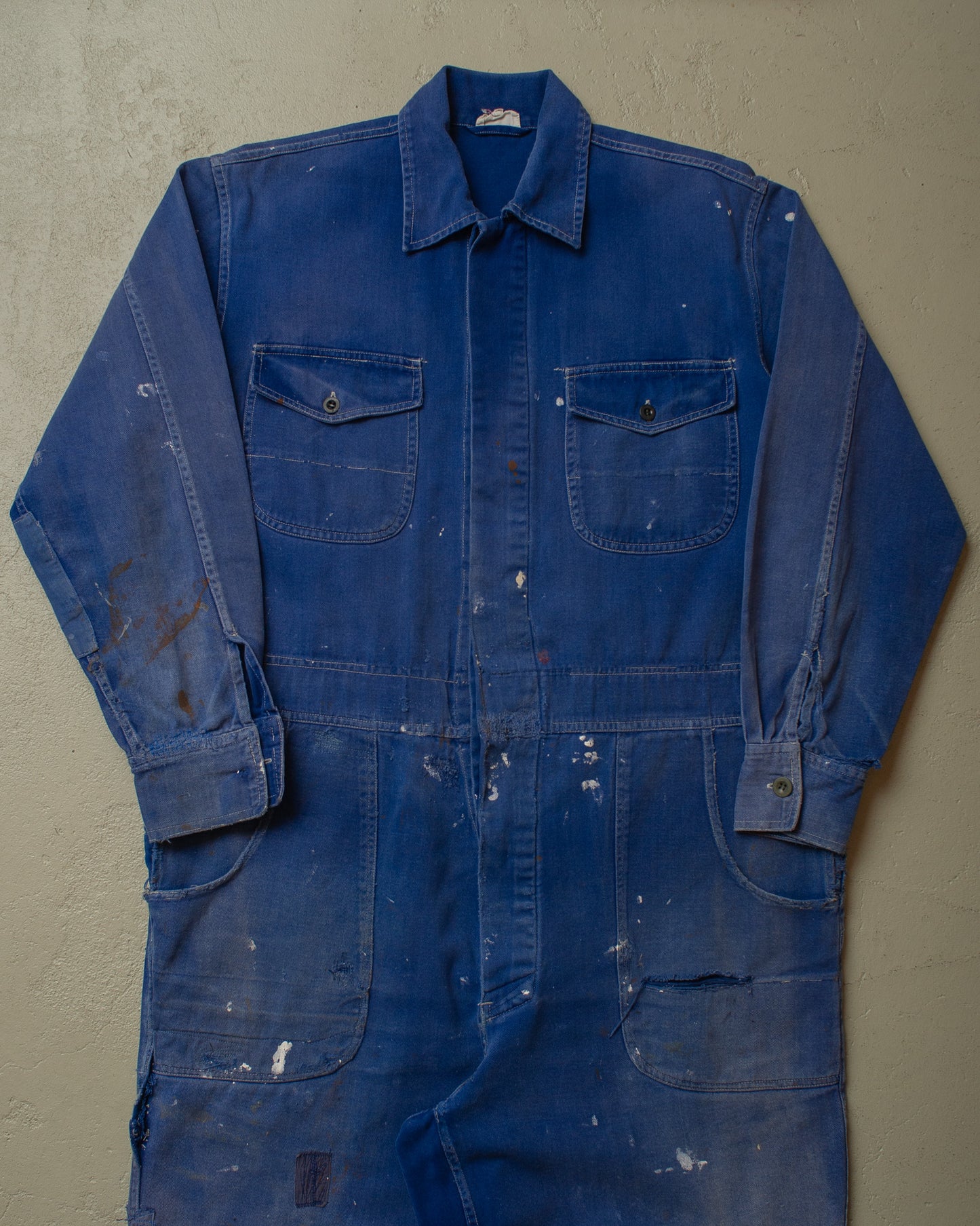 1960s/70s distressed German Workwear Coverall blue - XL