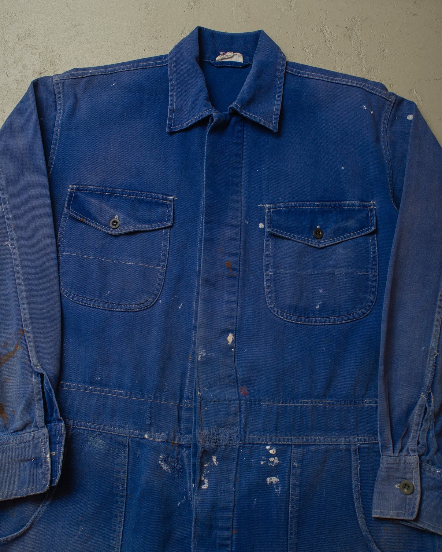 1960s/70s distressed German Workwear Coverall blue - XL