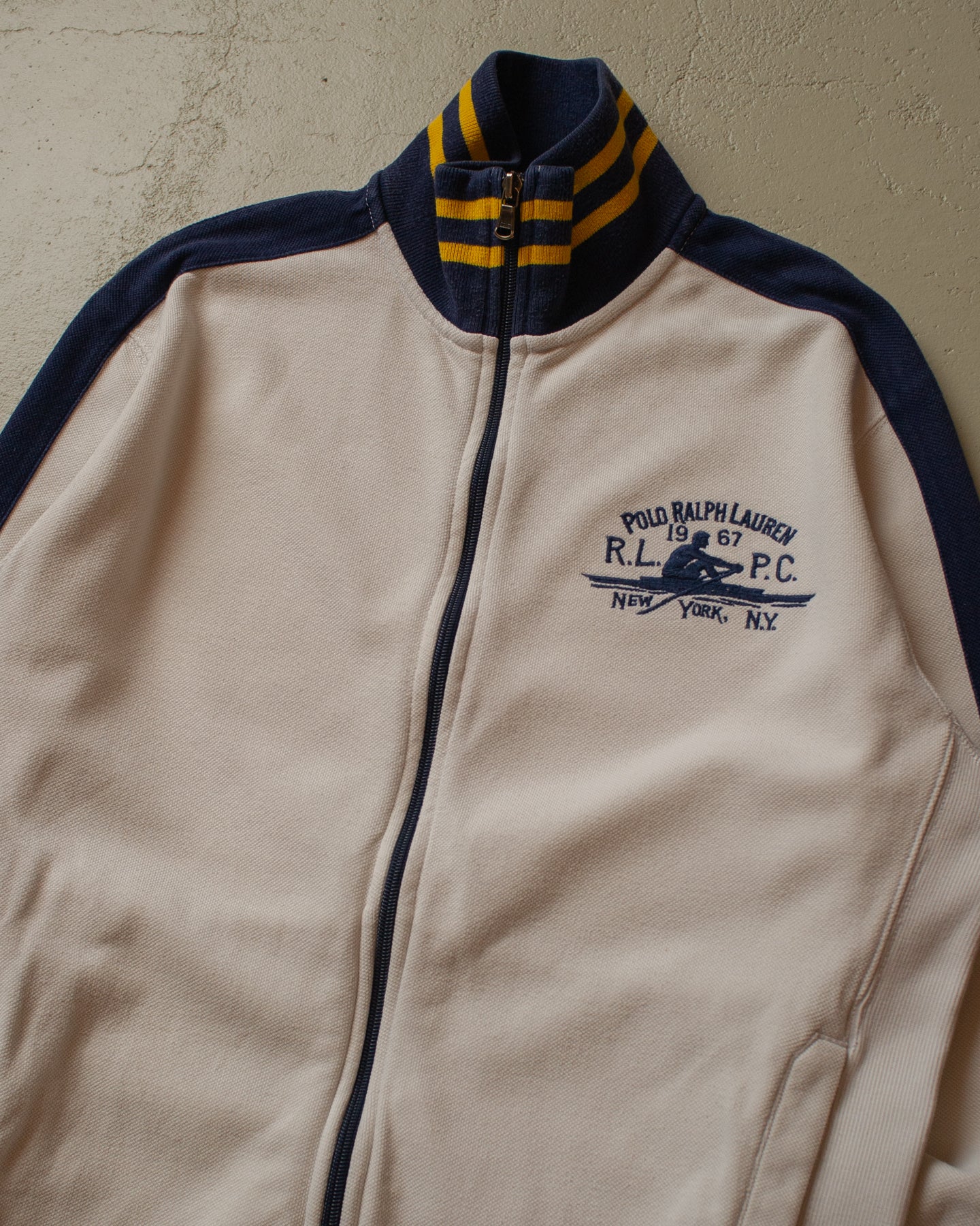 90s/00s Polo Ralph Lauren Zip Sweatshirt white - S