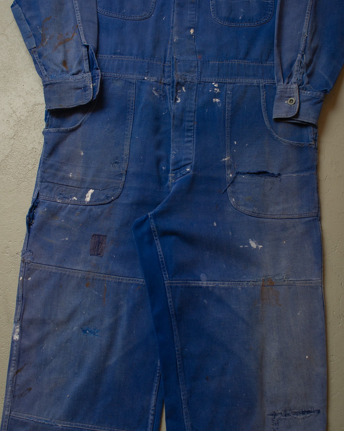 1960s/70s distressed German Workwear Coverall blue - XL