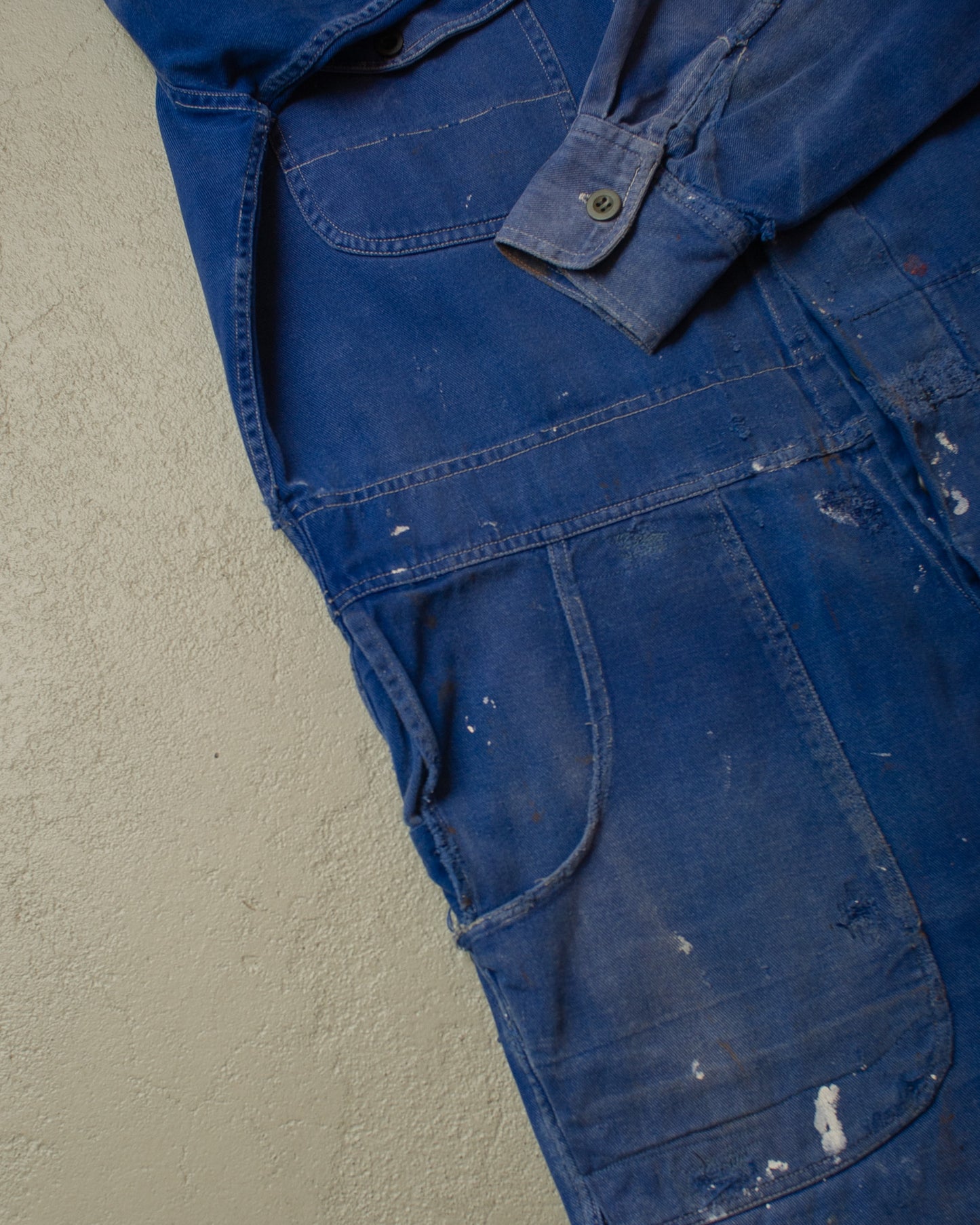 1960s/70s distressed German Workwear Coverall blue - XL