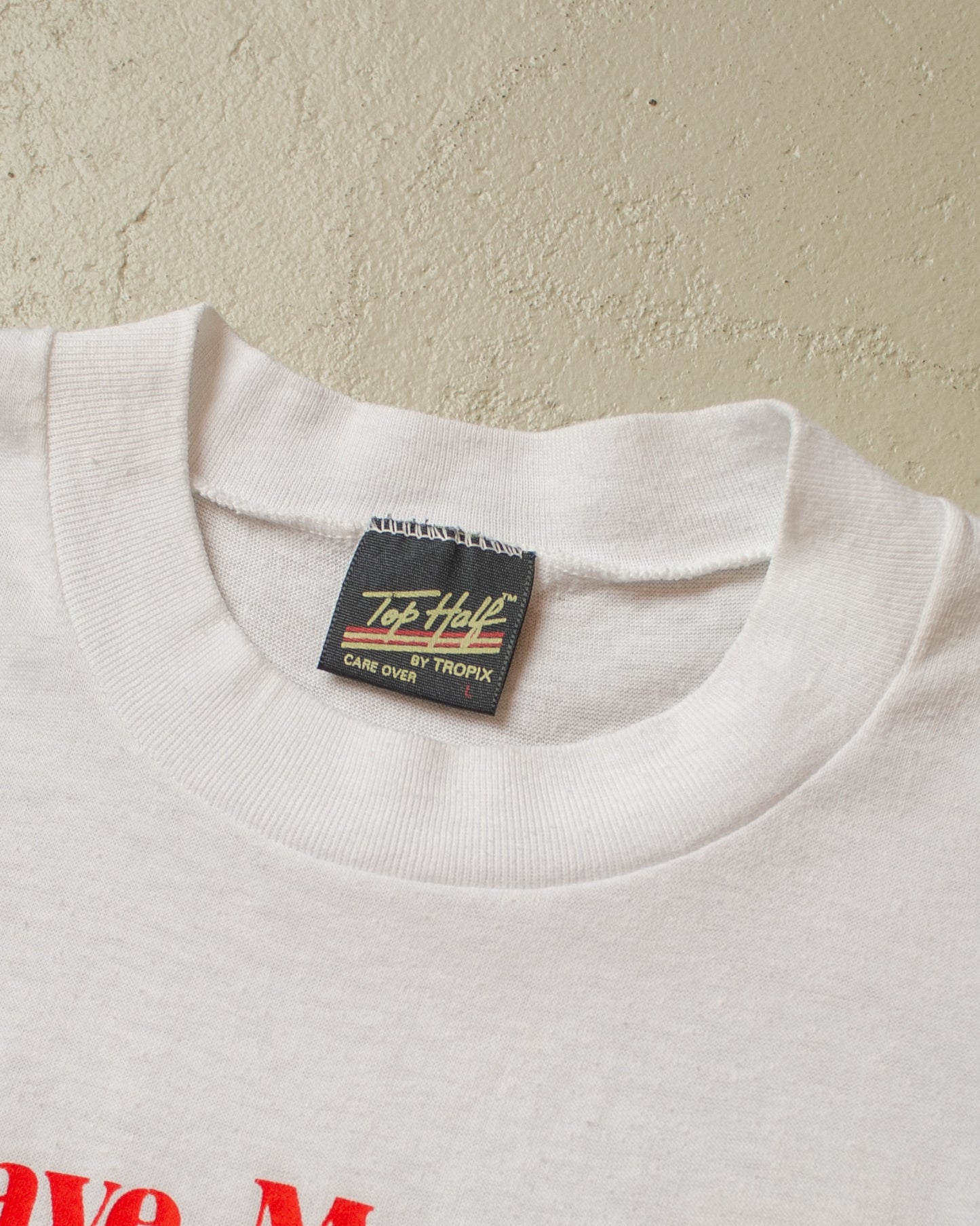 1980s "Having a Crisis" T-shirt white - M