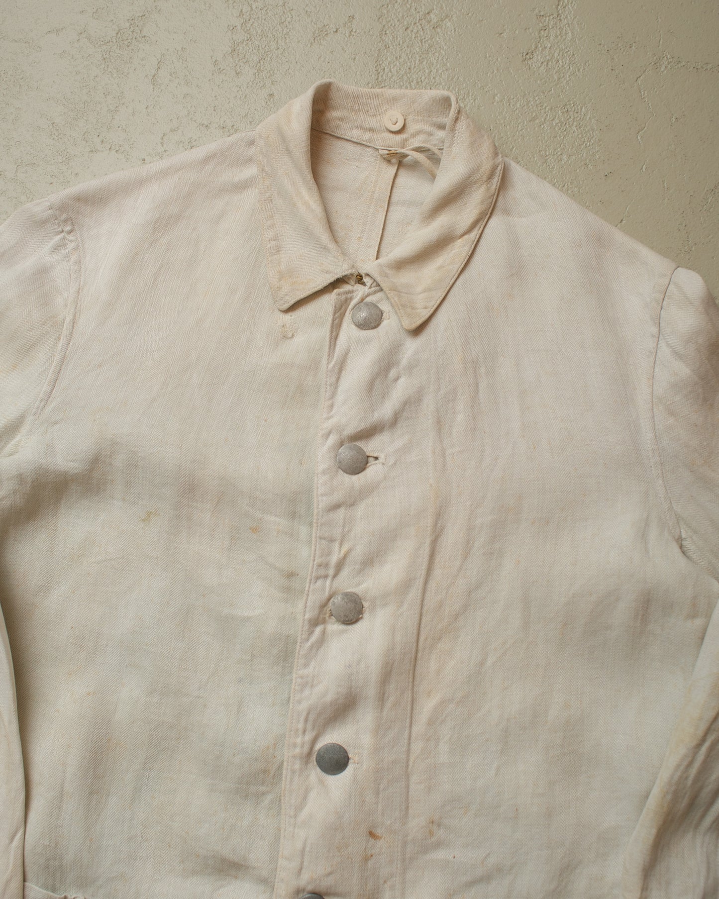1930s/40s WW2 German Army Drillich Work Jacket white - S/M