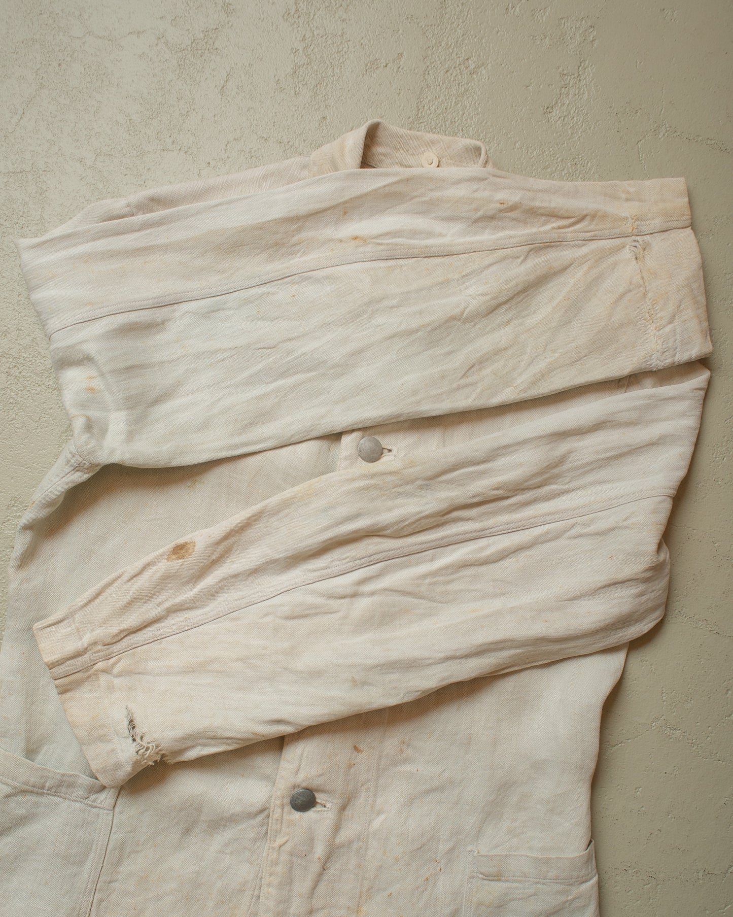 1930s/40s WW2 German Army Drillich Work Jacket white - S/M