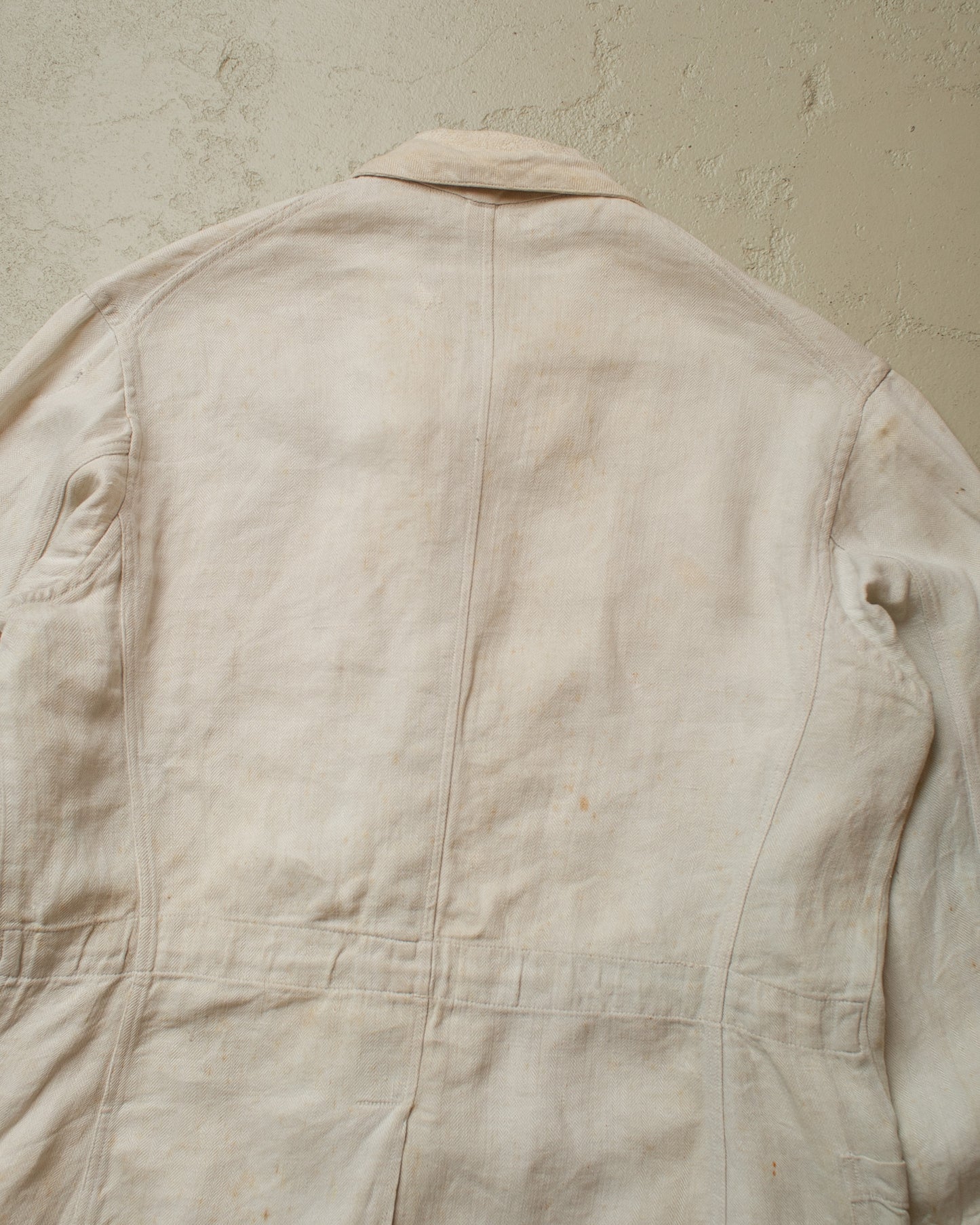 1930s/40s WW2 German Army Drillich Work Jacket white - S/M