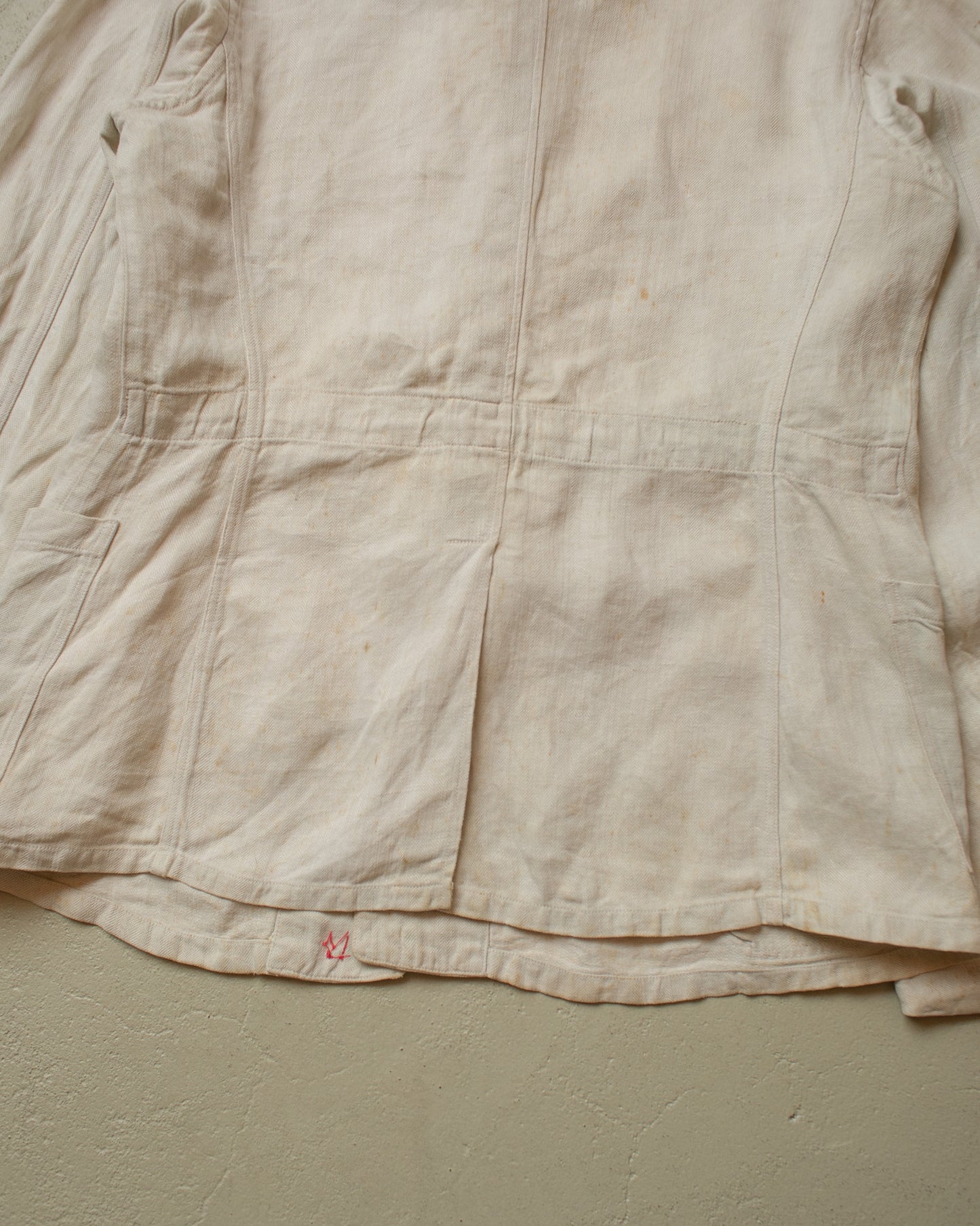 1930s/40s WW2 German Army Drillich Work Jacket white - S/M