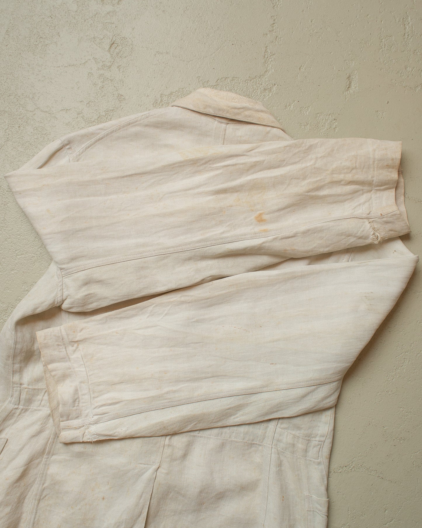1930s/40s WW2 German Army Drillich Work Jacket white - S/M