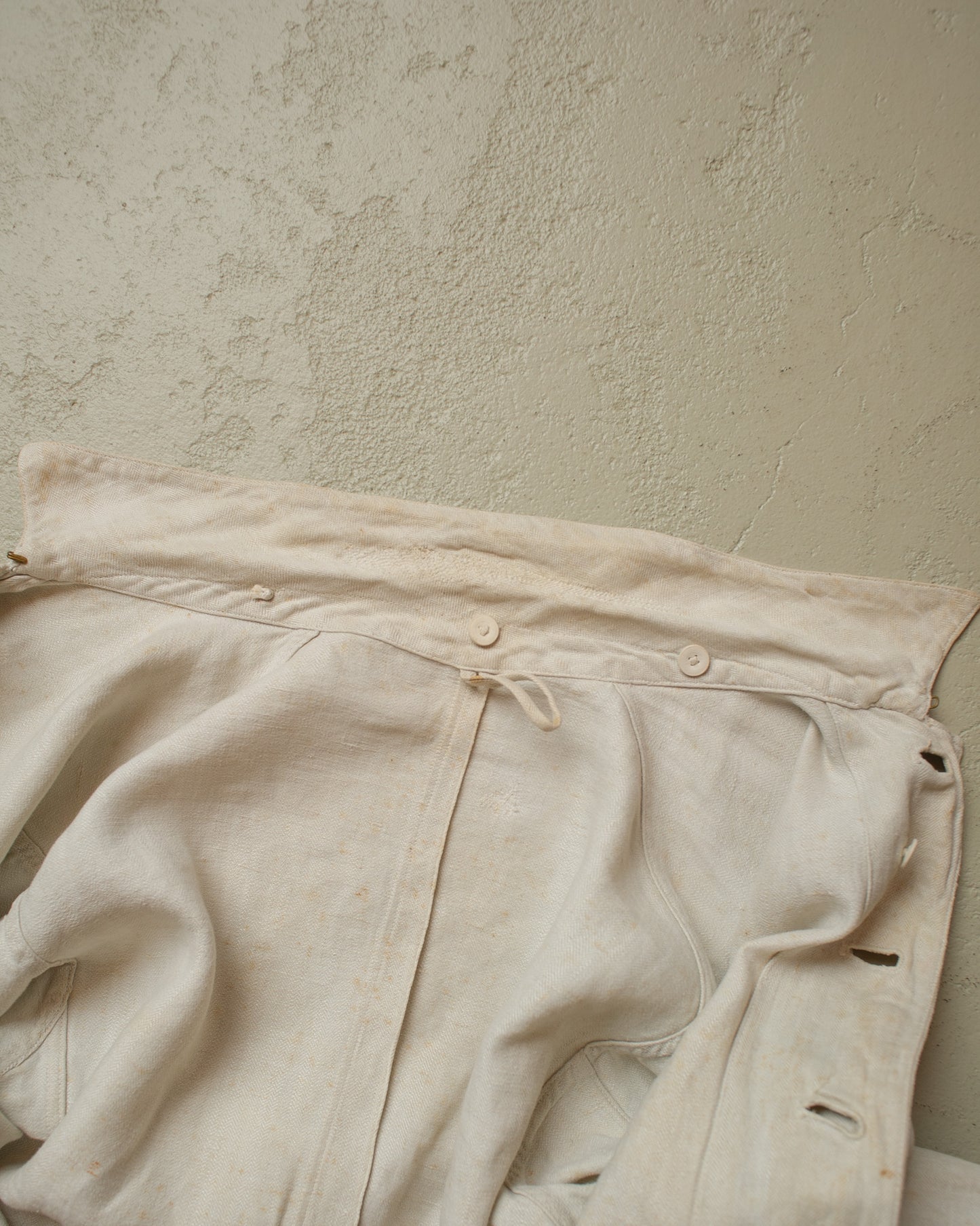 1930s/40s WW2 German Army Drillich Work Jacket white - S/M