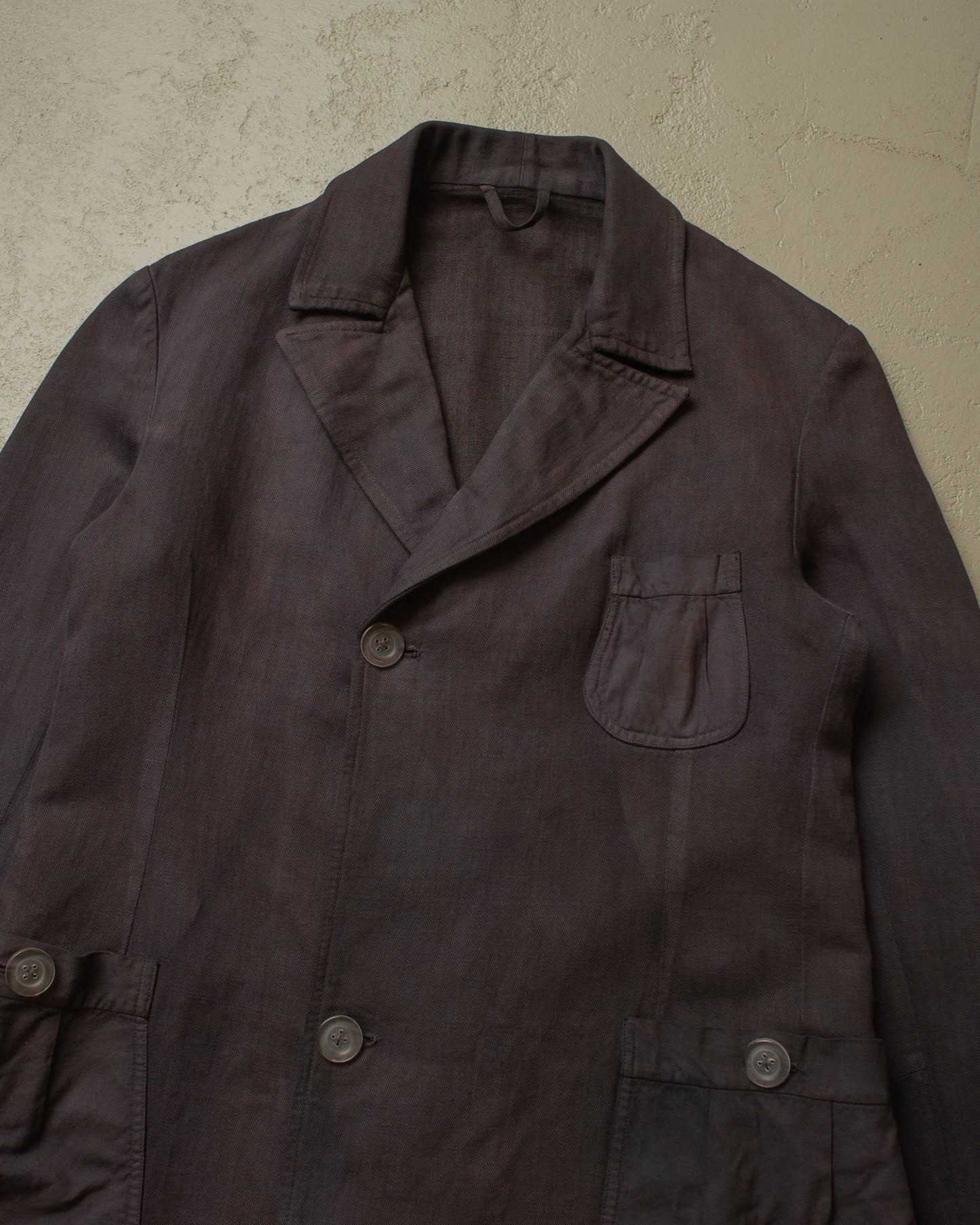 1930s German Linen Sports Jacket purple - S