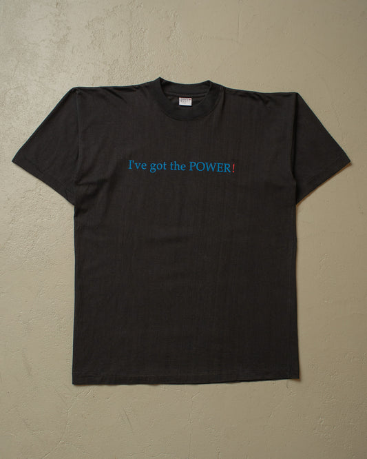 1990 uworn "I´ve got the POWER" IBM RISC 6000 T-shirt black - XL
