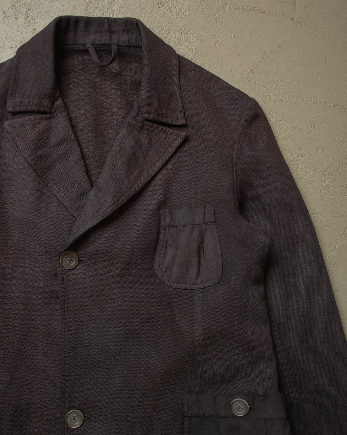 1930s German Linen Sports Jacket purple - S