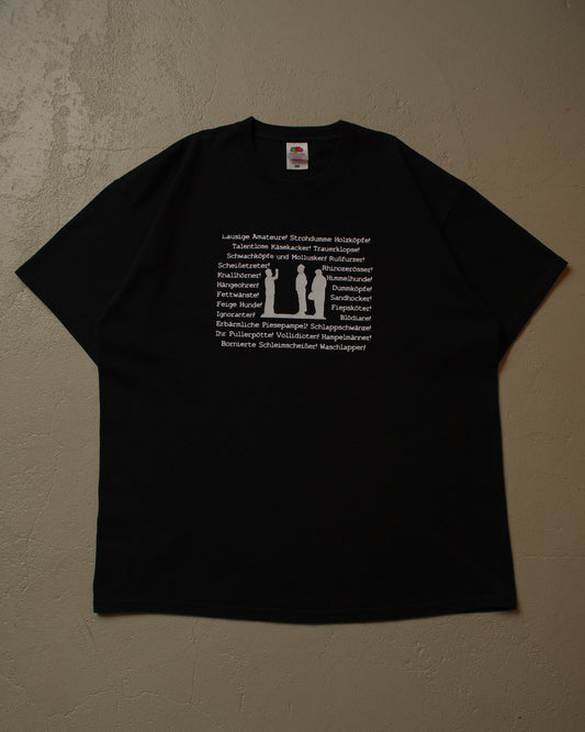 2000s Curse Words T-shirt black - XXL