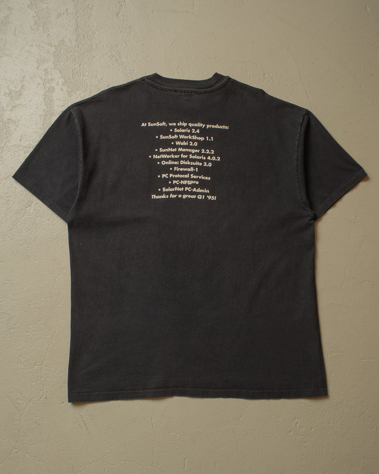 1995 SUNSOFT Tech "Glow in the Dark" T-shirt black - XL