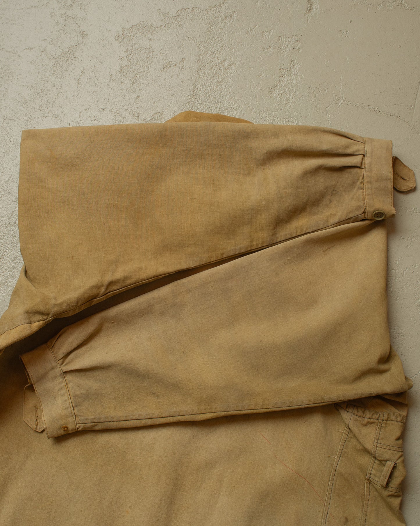 1930s German Womens Canvas Hunting Jacket beige - S/M