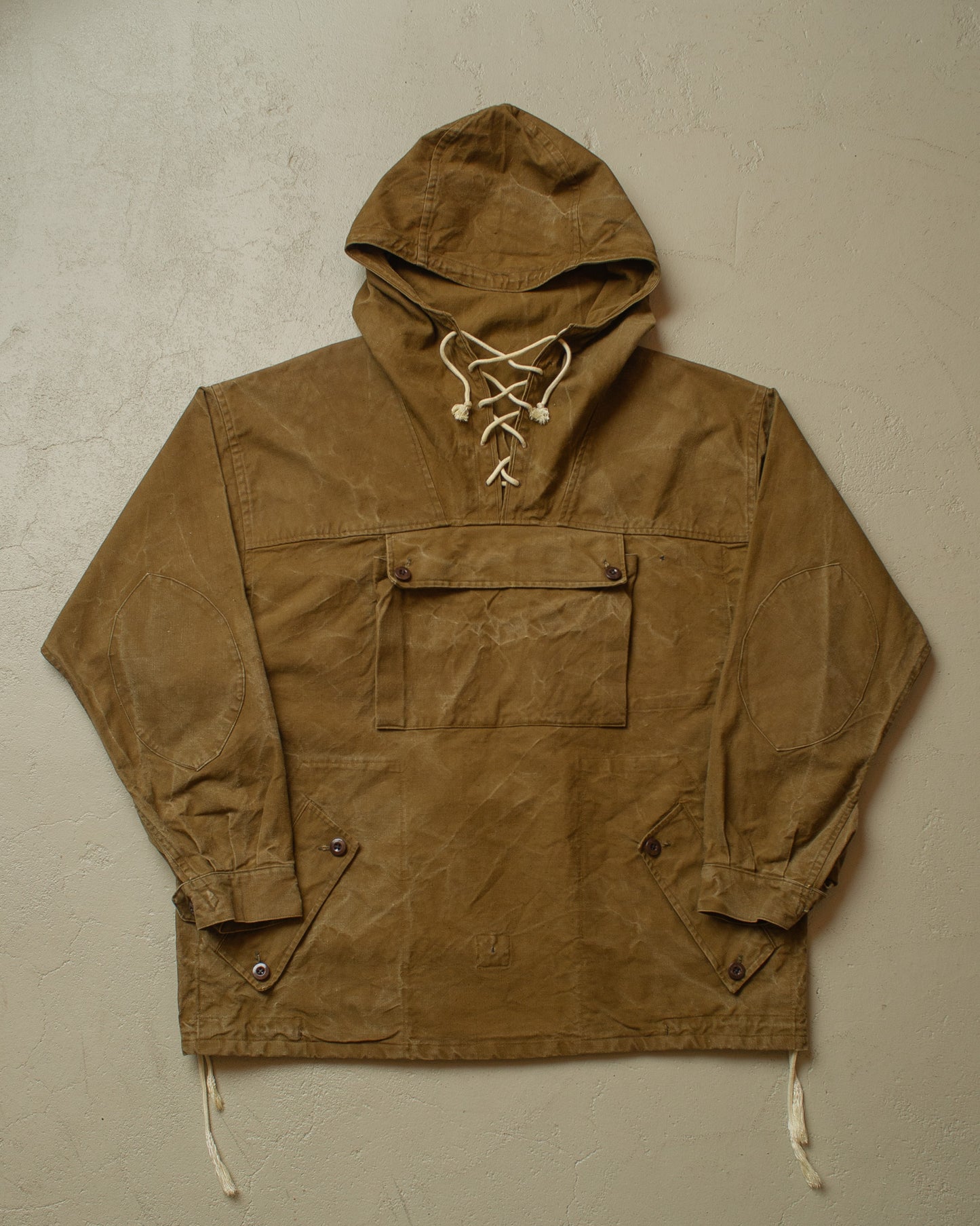 1950s East European Canvas Smock brown - L
