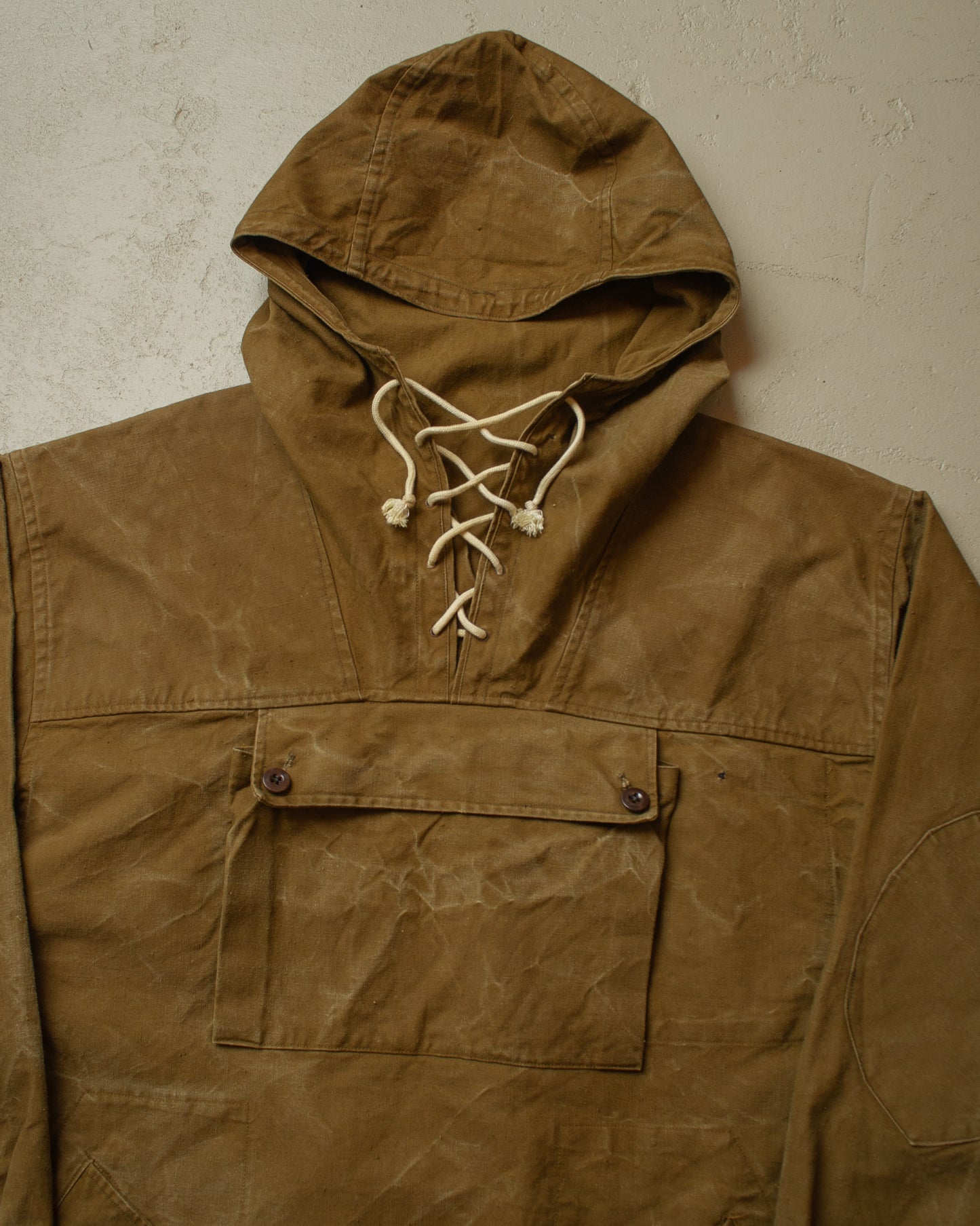 1950s East European Canvas Smock brown - L