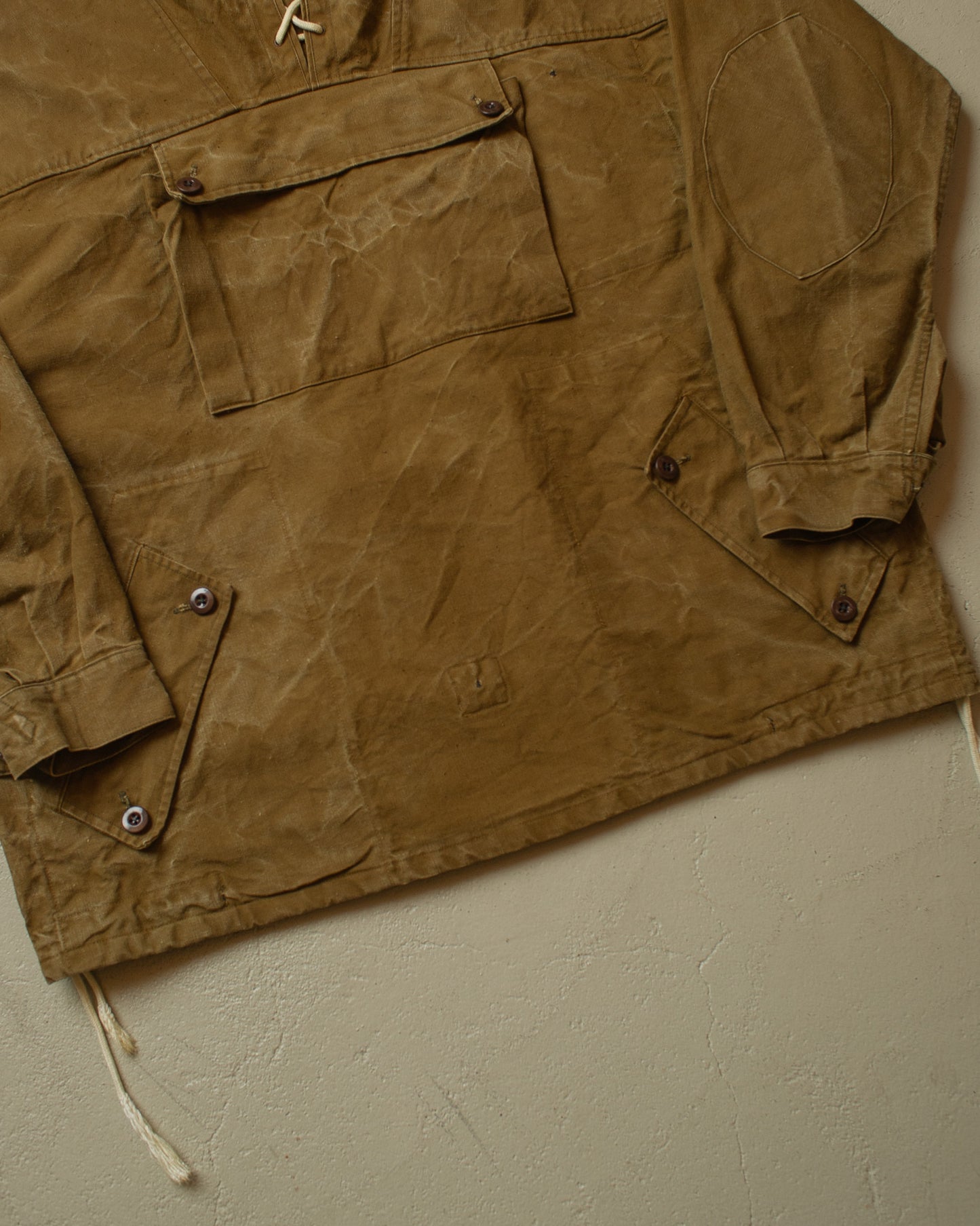 1950s East European Canvas Smock brown - L