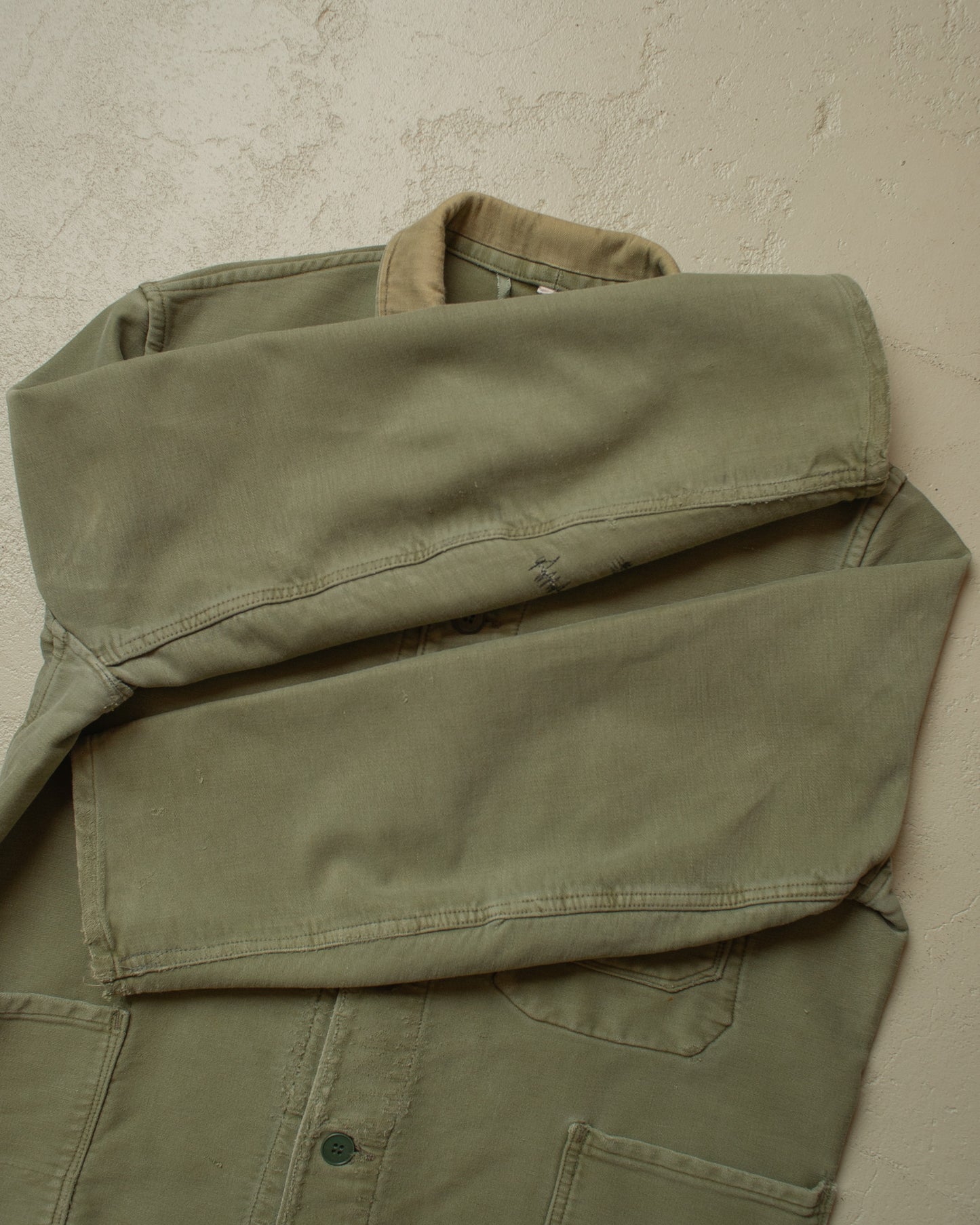 1950s/60s German Moleskin Work Jacket green - L/XL