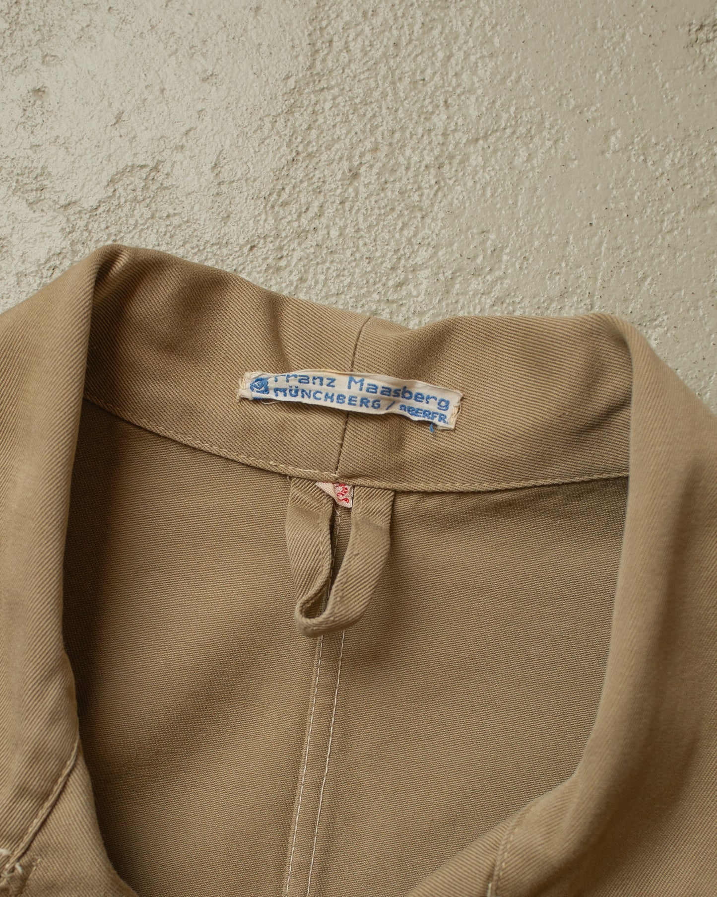 1940s Franz Maasberg German Work Jacket beige - M/L