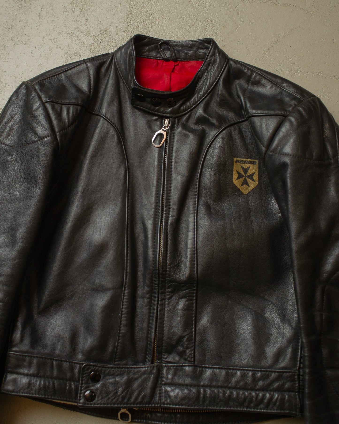 1970s Harro Leather Biker Jacket black - M