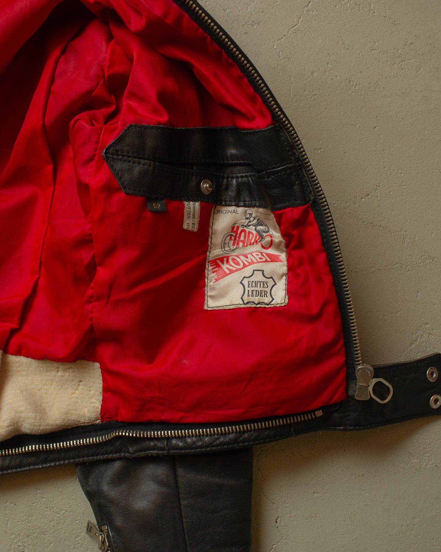 1970s Harro Leather Biker Jacket black - M