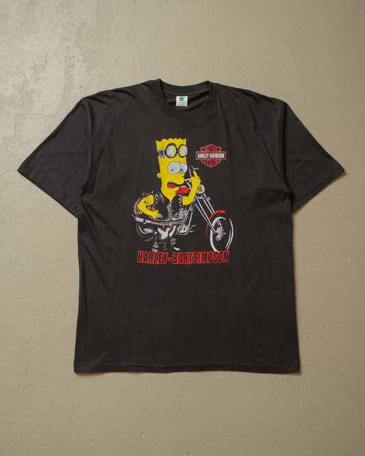 1990s uworn Bootleg Harley-Bartsimpson T-shirt black - XL