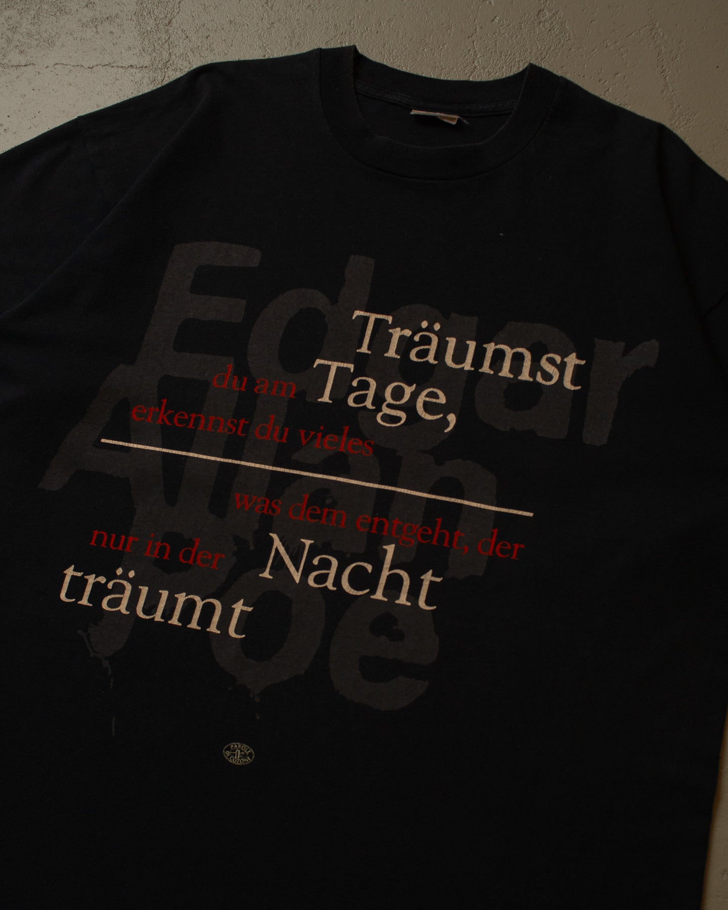 90s Edgar Allan Poe T-shirt black - XL