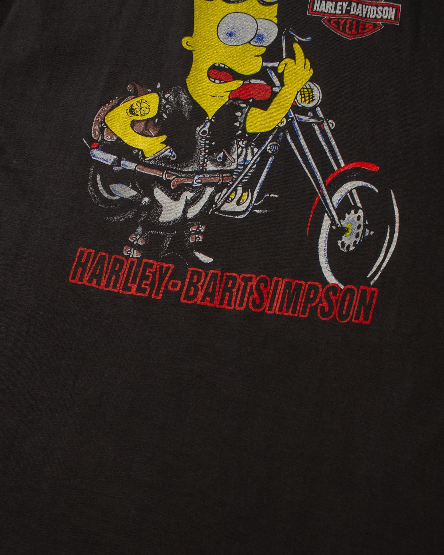 1990s uworn Bootleg Harley-Bartsimpson T-shirt black - XL