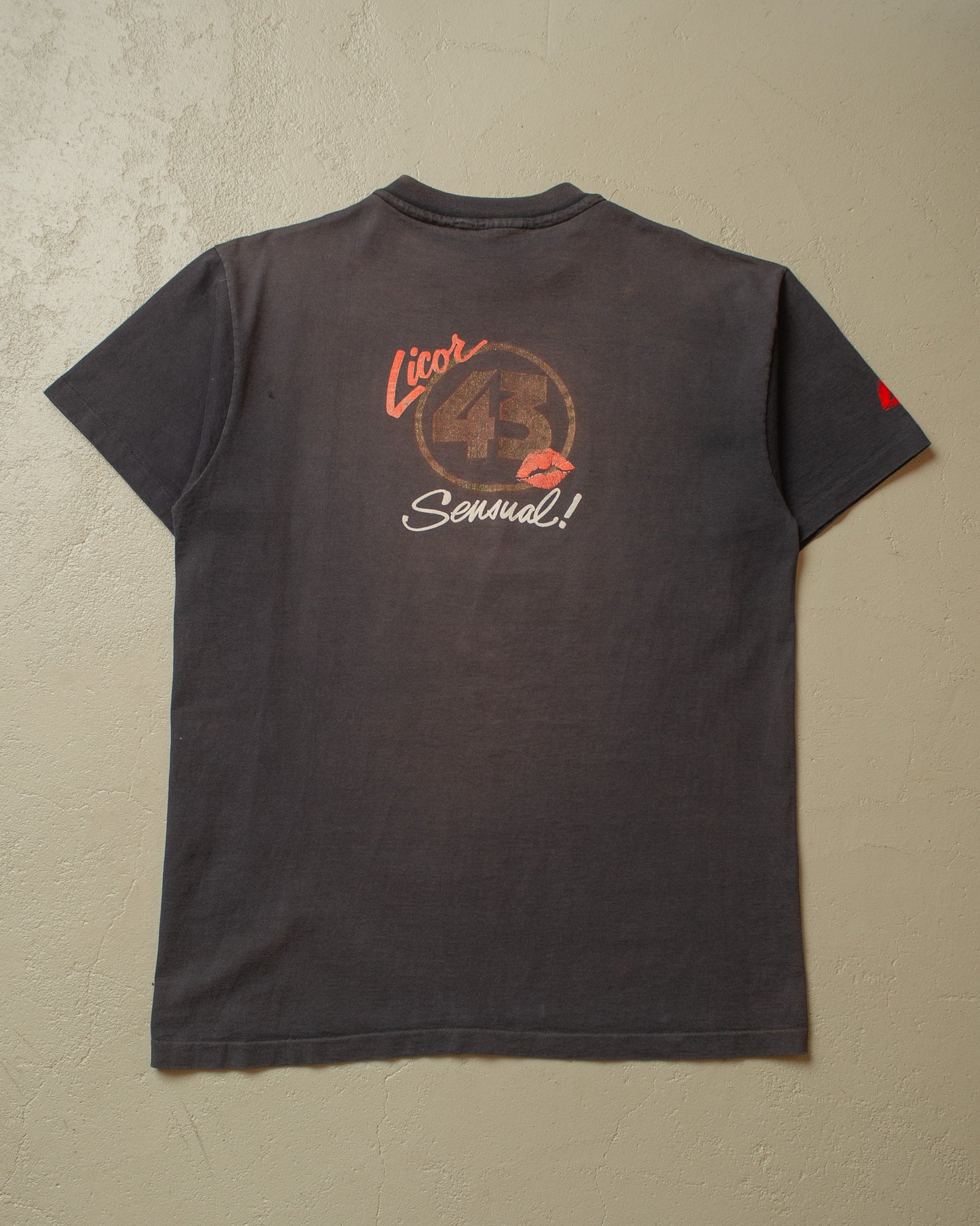 1990s 43 Liquor Promo T-shirt faded black - XL