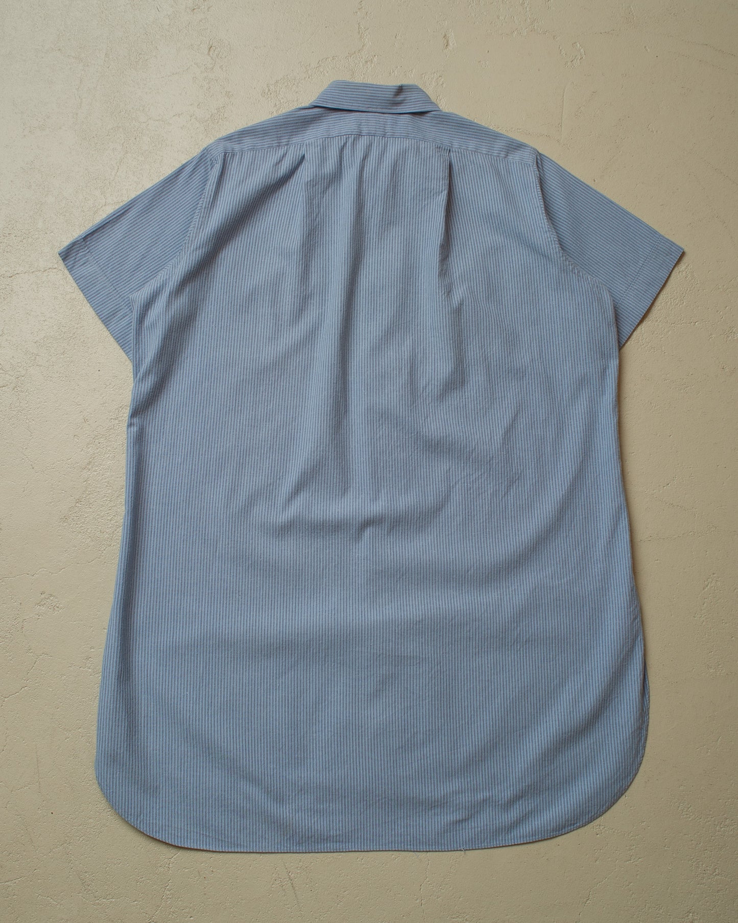 1940s Wenzel pinstriped Cotton Shirt blue - L/XL