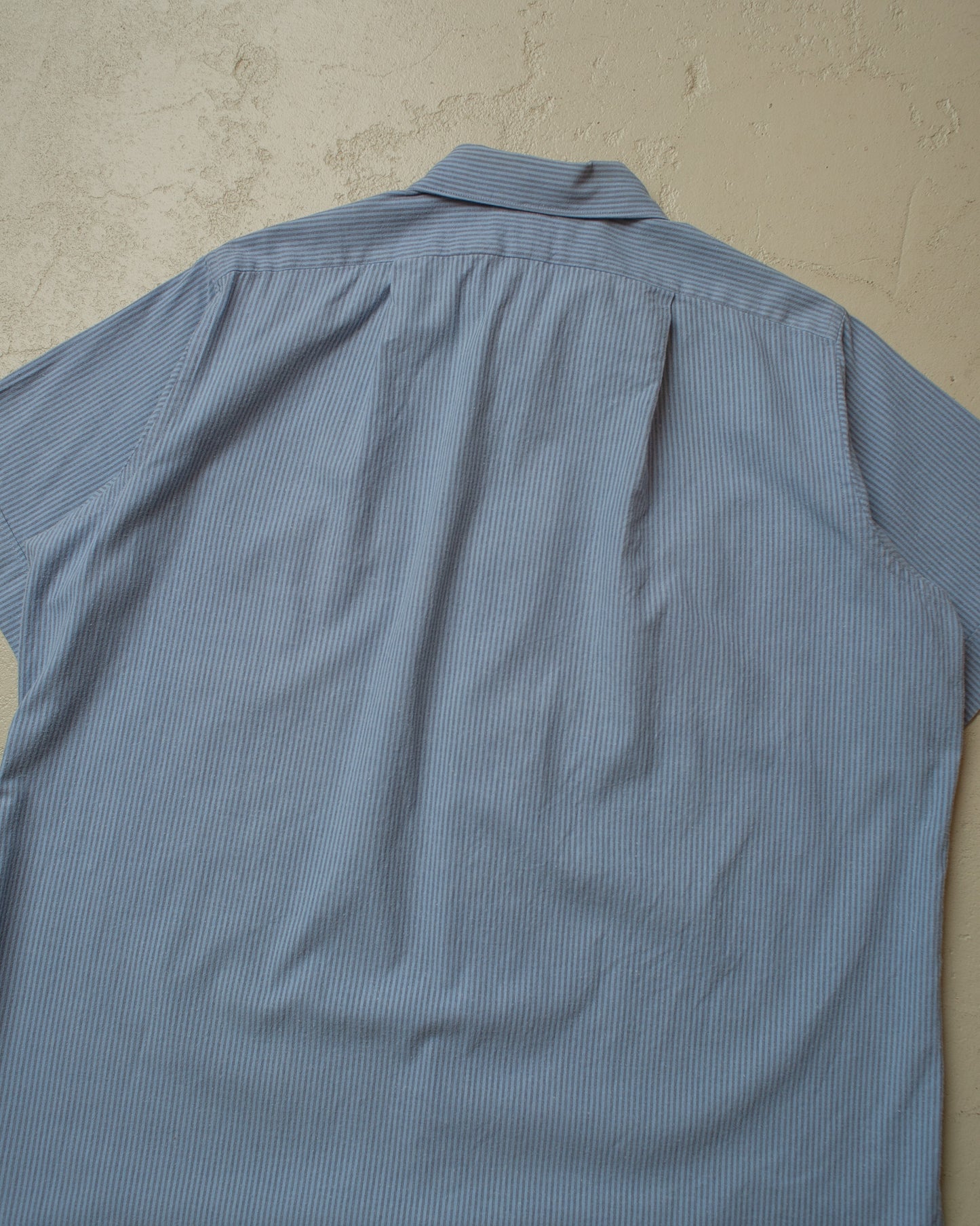 1940s Wenzel pinstriped Cotton Shirt blue - L/XL