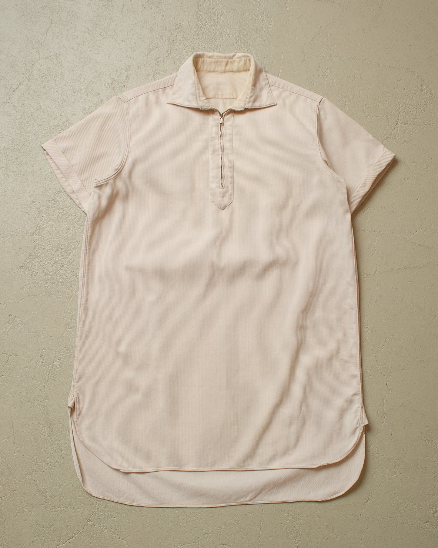 1940s/50s German Zip Shirt creme - S/M