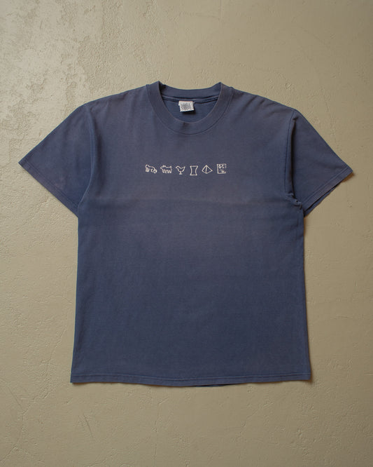 1990s Pop Shop Keith Haring T-shirt Faded navyblue - L