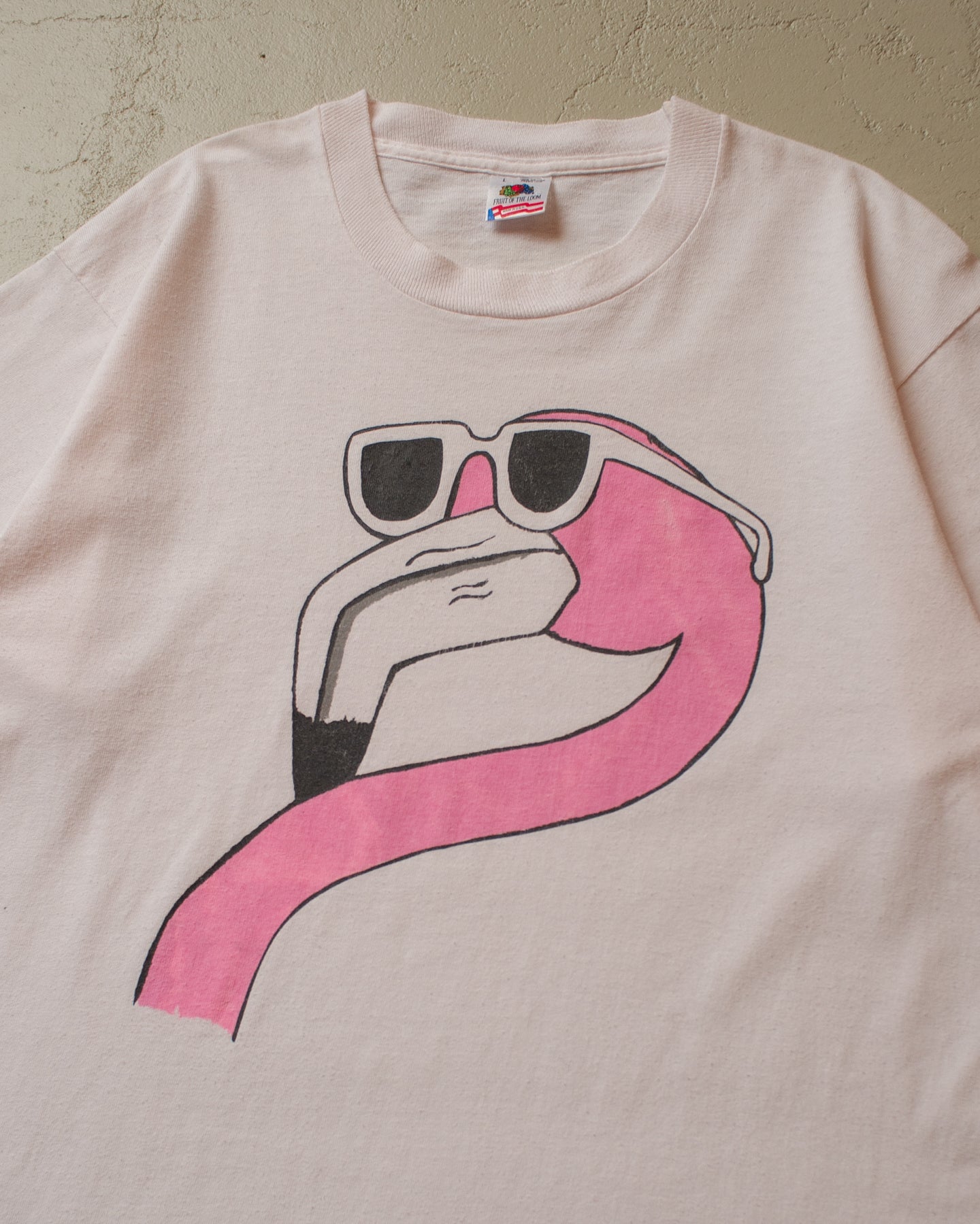 90s Flamingo T-shirt white - M/L