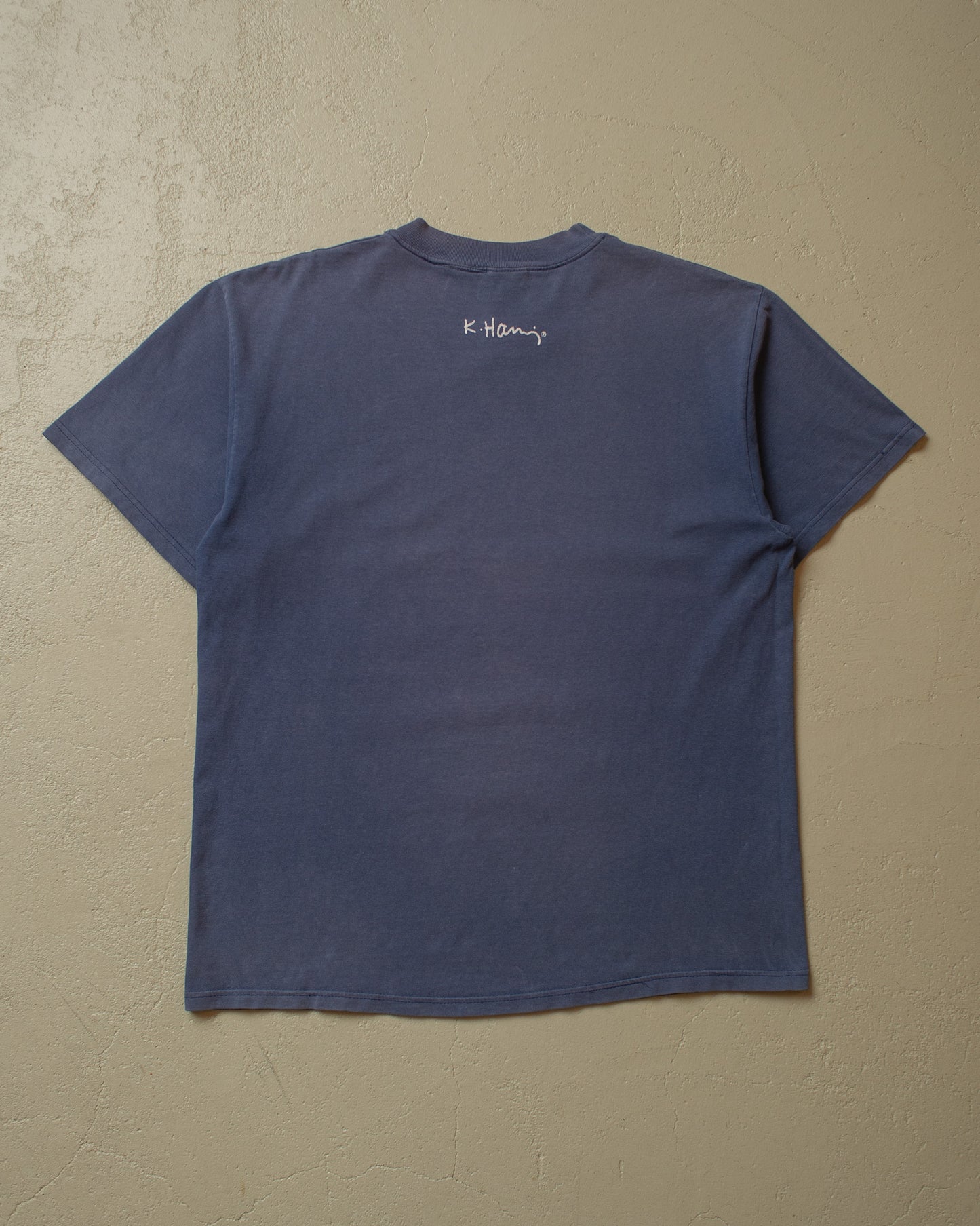1990s Pop Shop Keith Haring T-shirt Faded navyblue - L