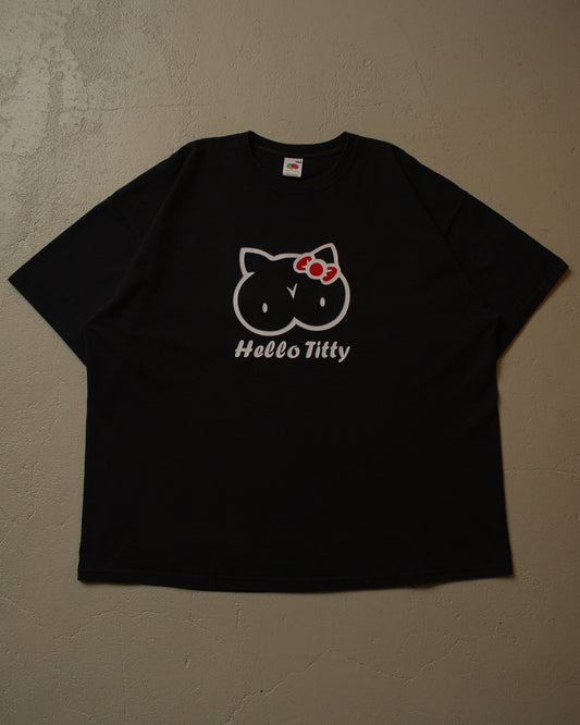 2000s Hello Titty T-shirt black - XXL/XXXL