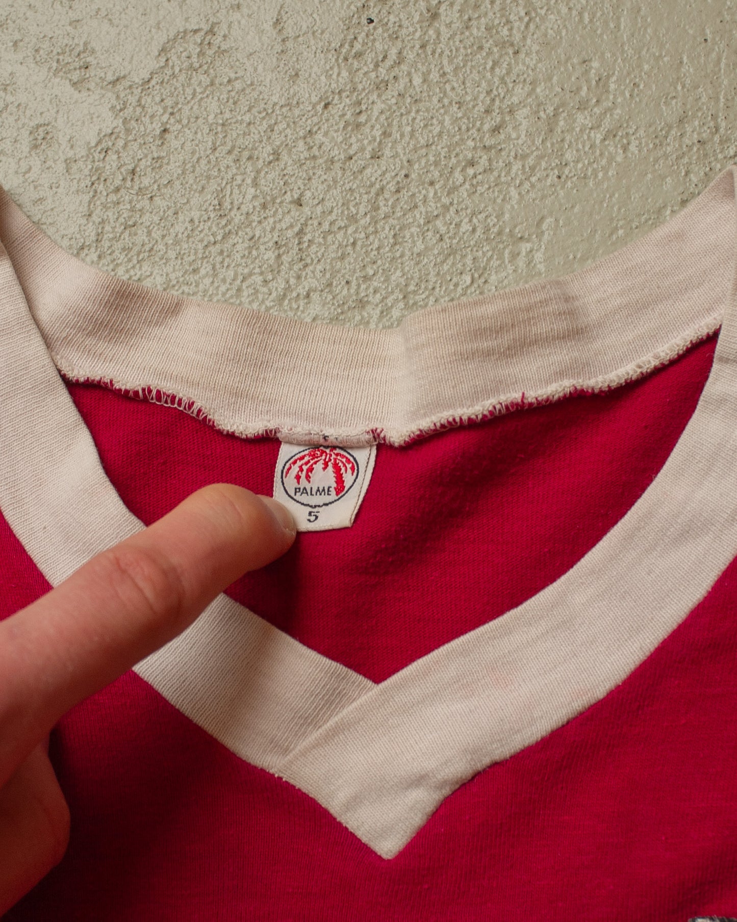 1960s/70s Palme Longsleeve Soccer Jersey burgundy - S