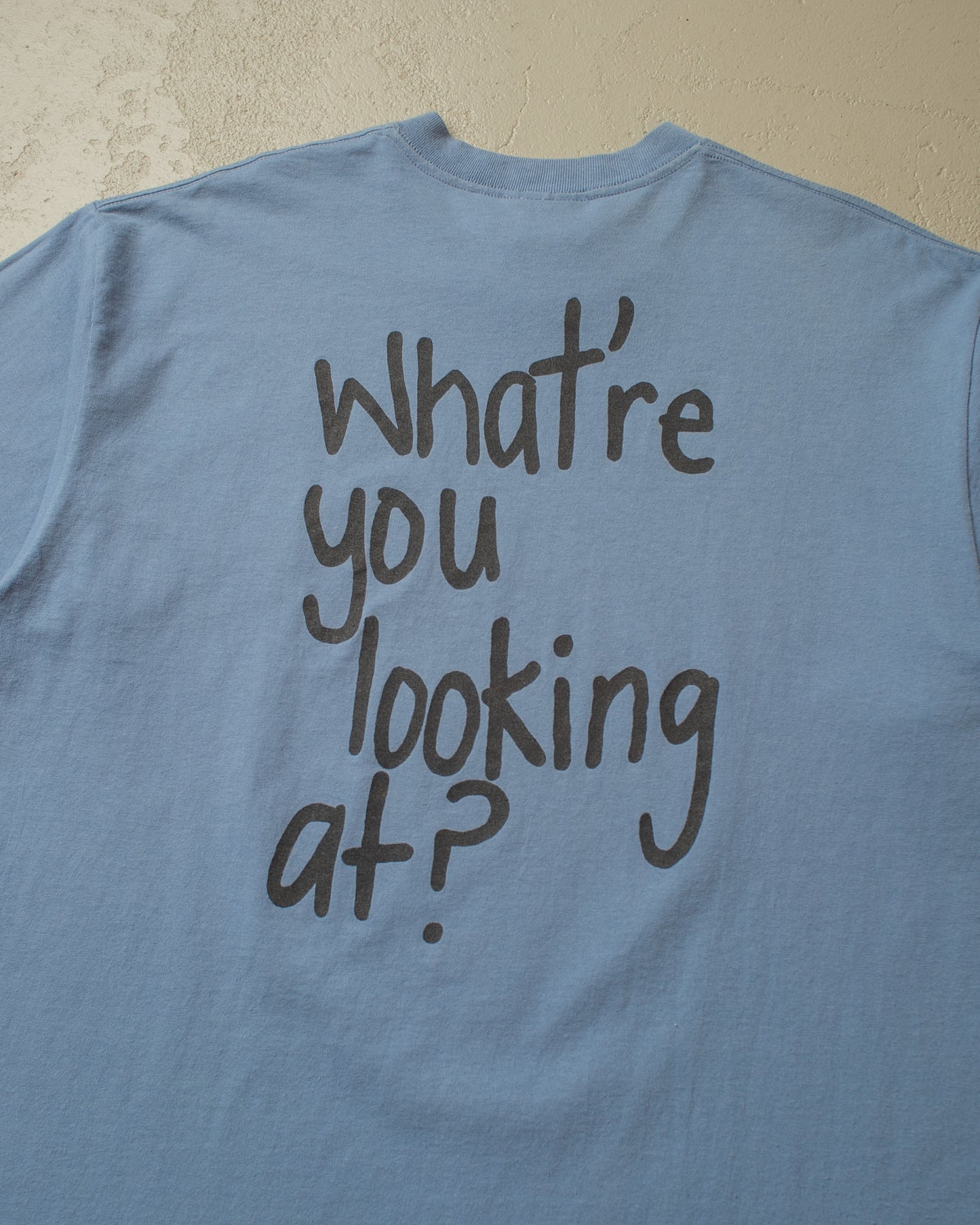 1995 Levi´s Japan "what you looking at?" T-shirt blue - L/XL