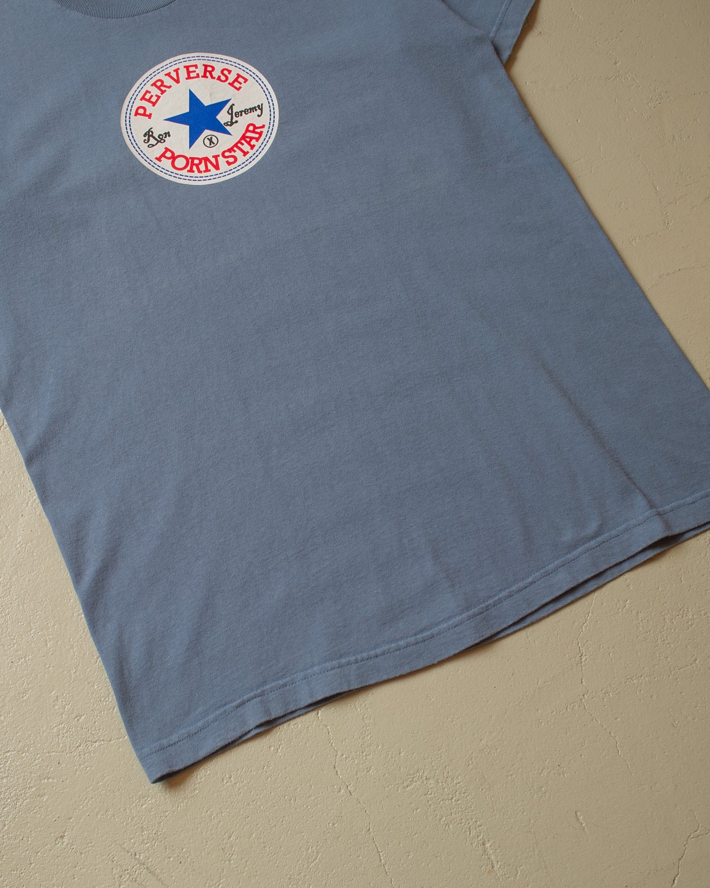 1990s Perverse Pornstar T-shirt blue - L