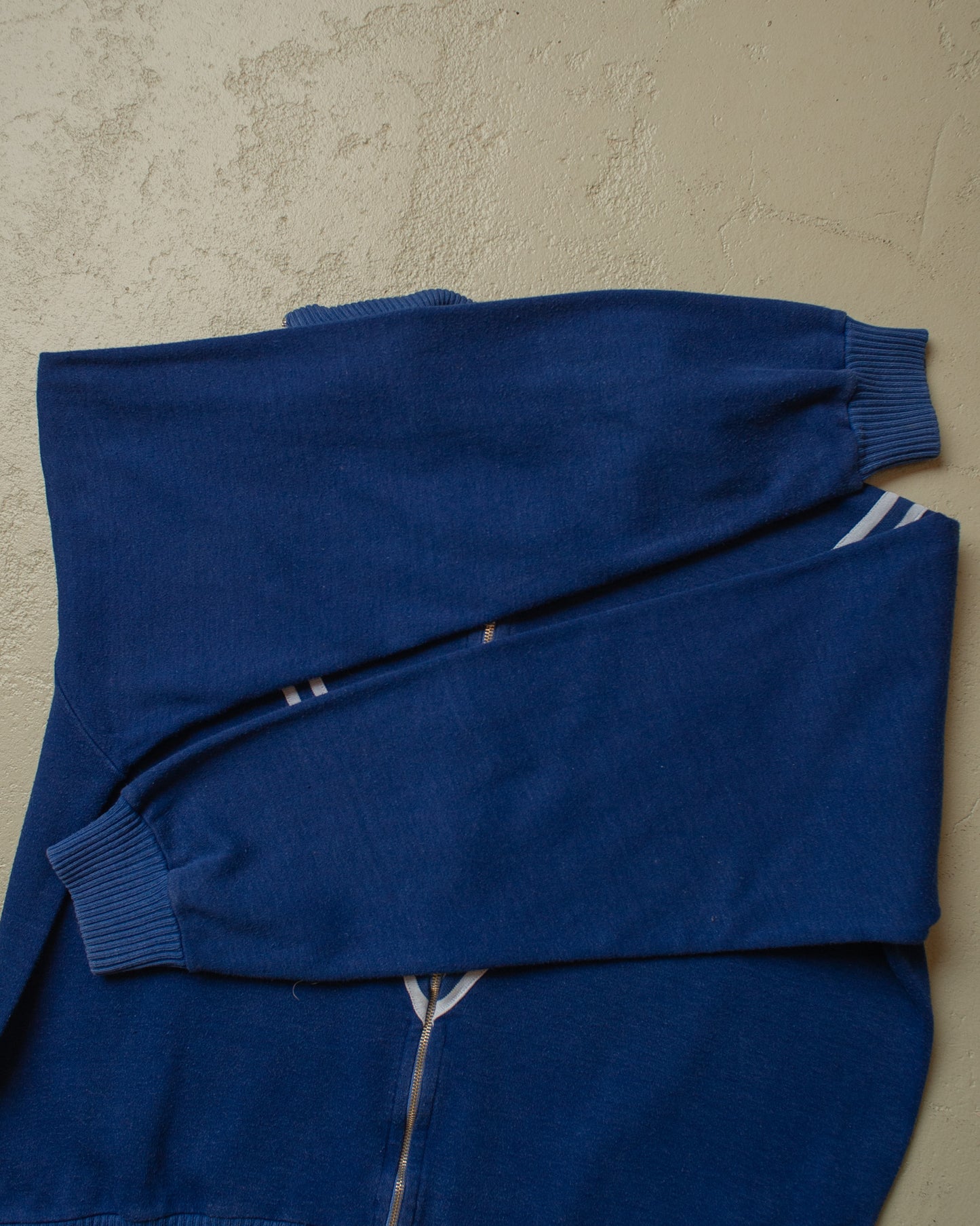 1960s German Cotton Zip Sweatshirt blue - M