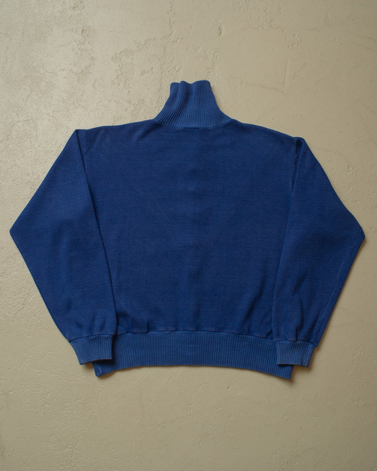 1960s German Cotton Zip Sweatshirt blue - M