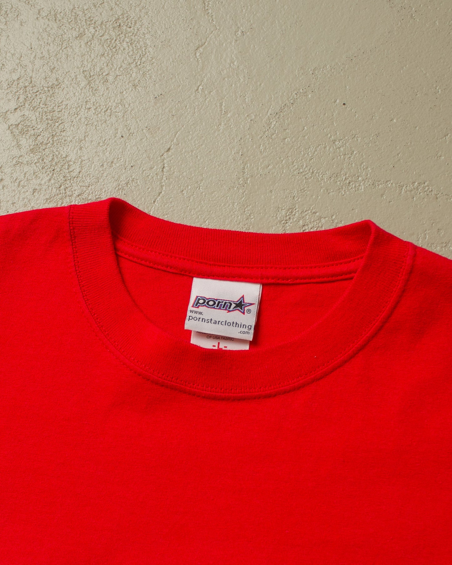 late 90s/00s "Masturbating is not a Crime" Pornstar T-shirt red - L