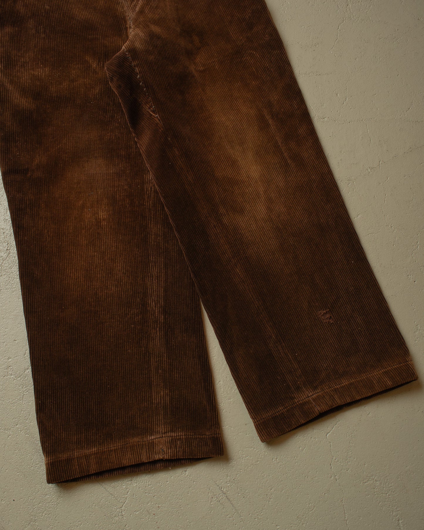 1960s repaired German Corduroy Work Pants brown - W34/35 L26