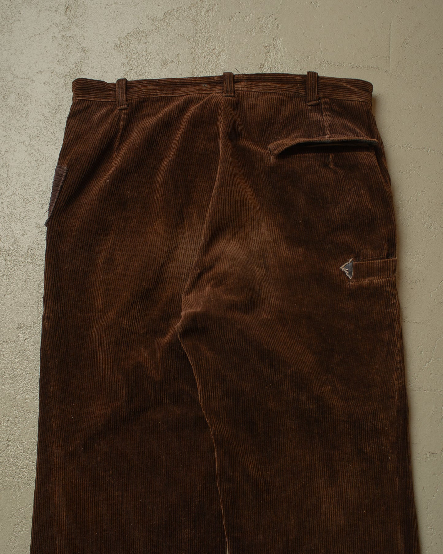 1960s repaired German Corduroy Work Pants brown - W34/35 L26