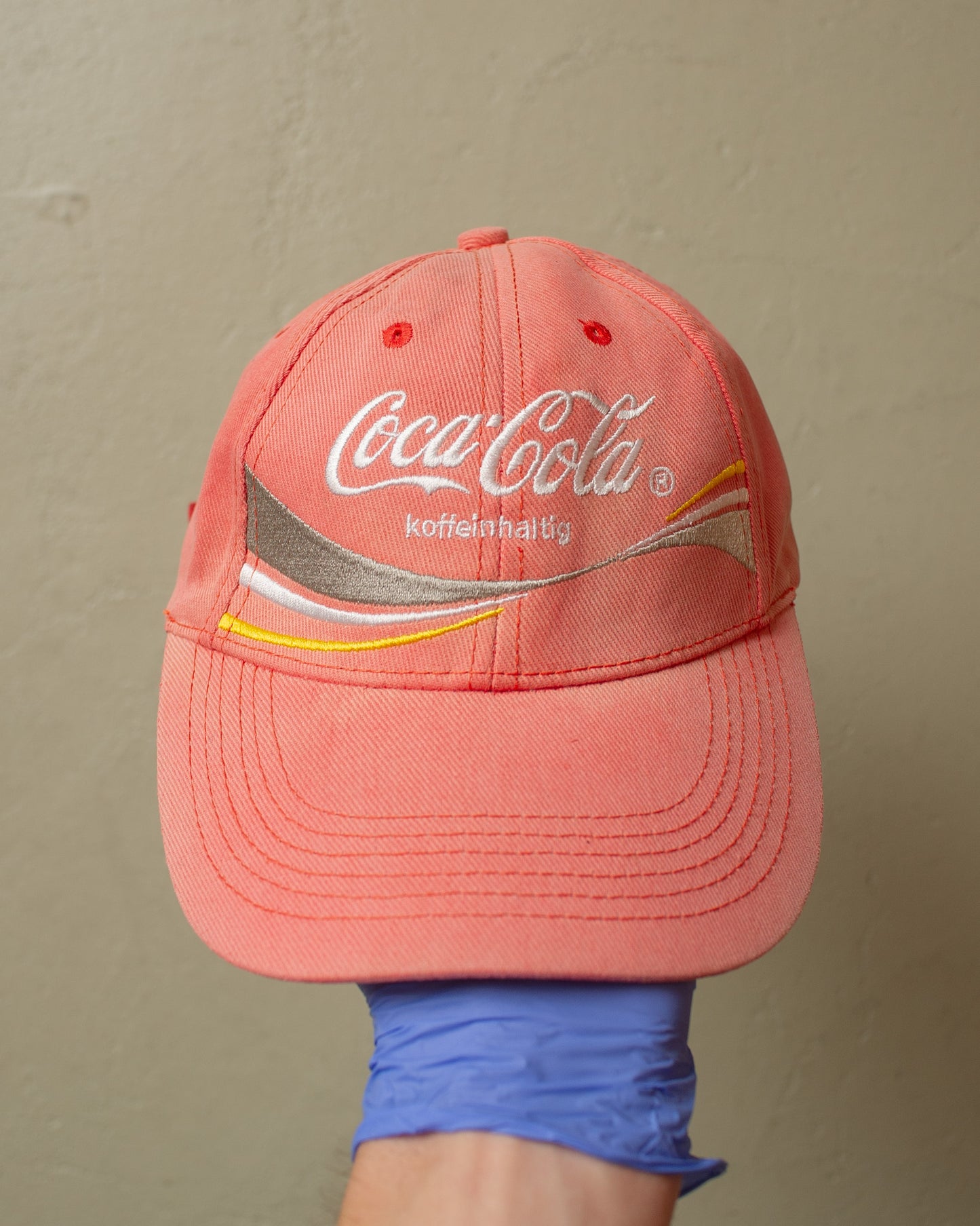 2000s Faded Coca Cola Strapback red