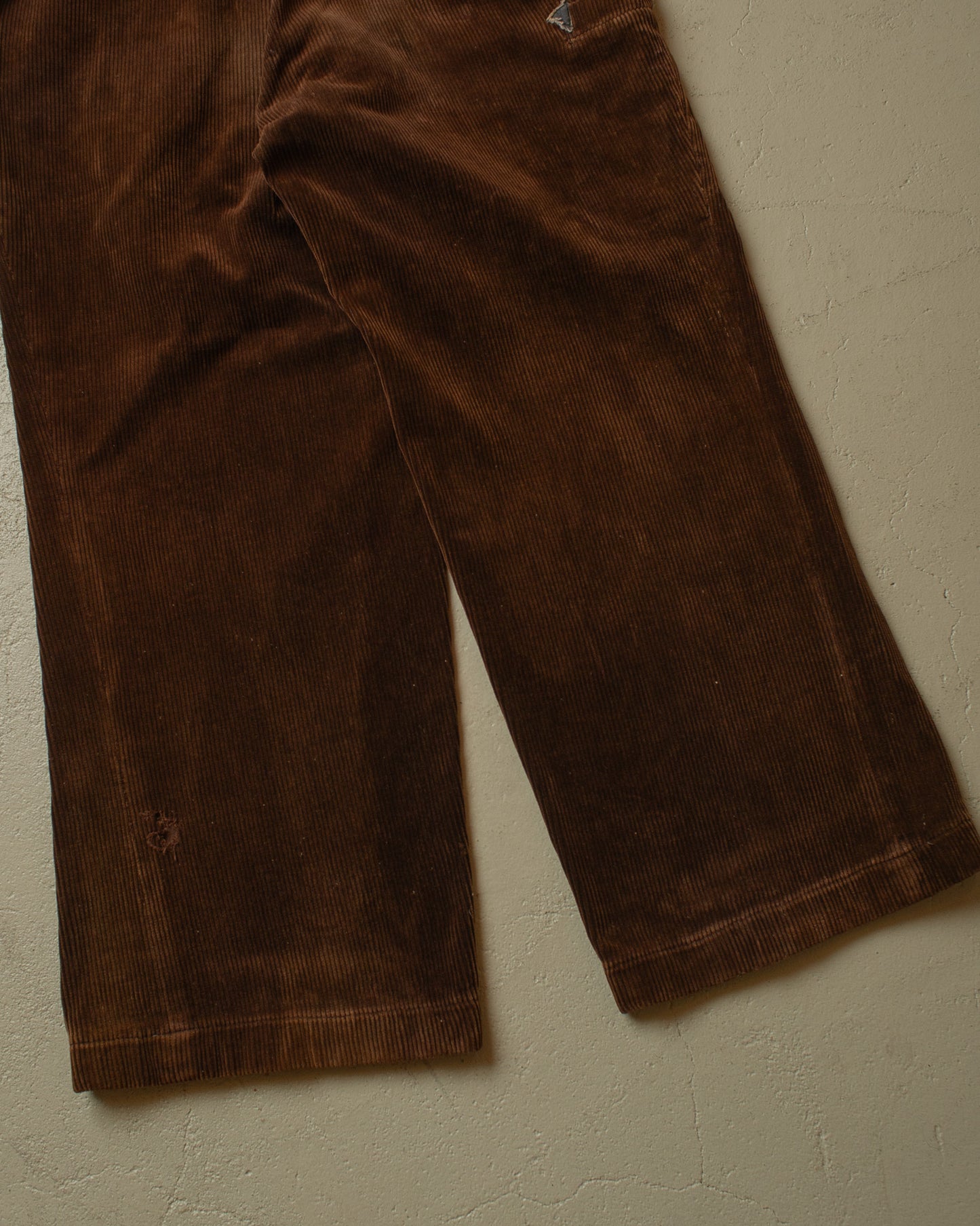 1960s repaired German Corduroy Work Pants brown - W34/35 L26