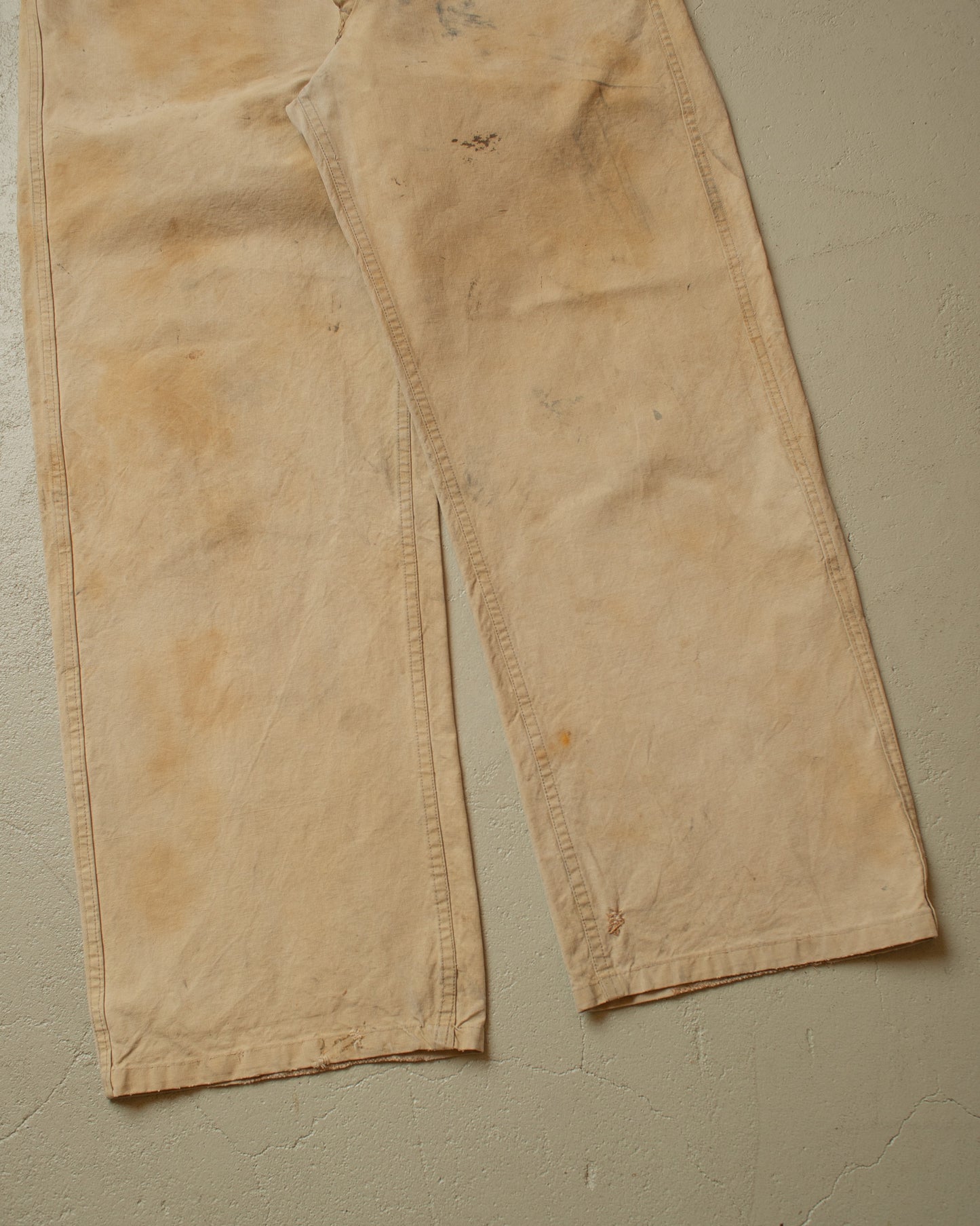 1930s/40s German Light Work Pants beige - W33 L29