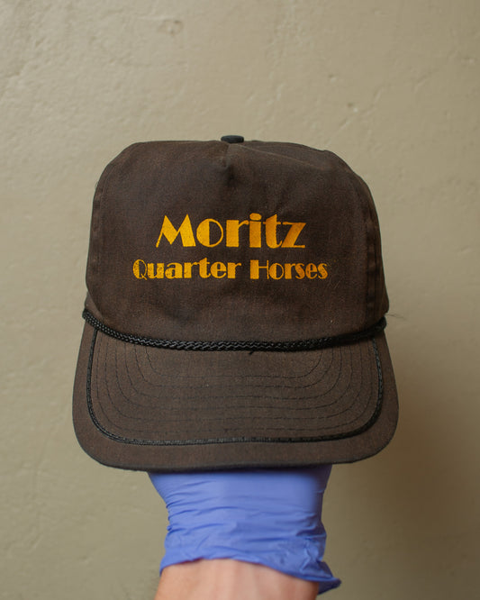 1990s Sunfaded Moritz "Quarter Horses" Strapback black